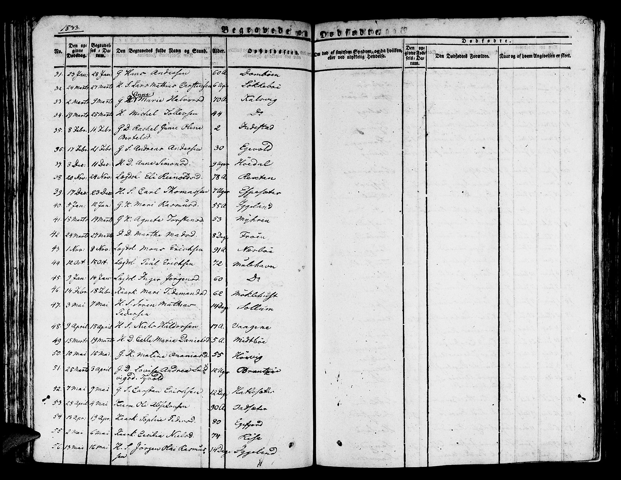 Kinn sokneprestembete, AV/SAB-A-80801/H/Haa/Haaa/L0004/0002: Parish register (official) no. A 4II, 1822-1840, p. 35