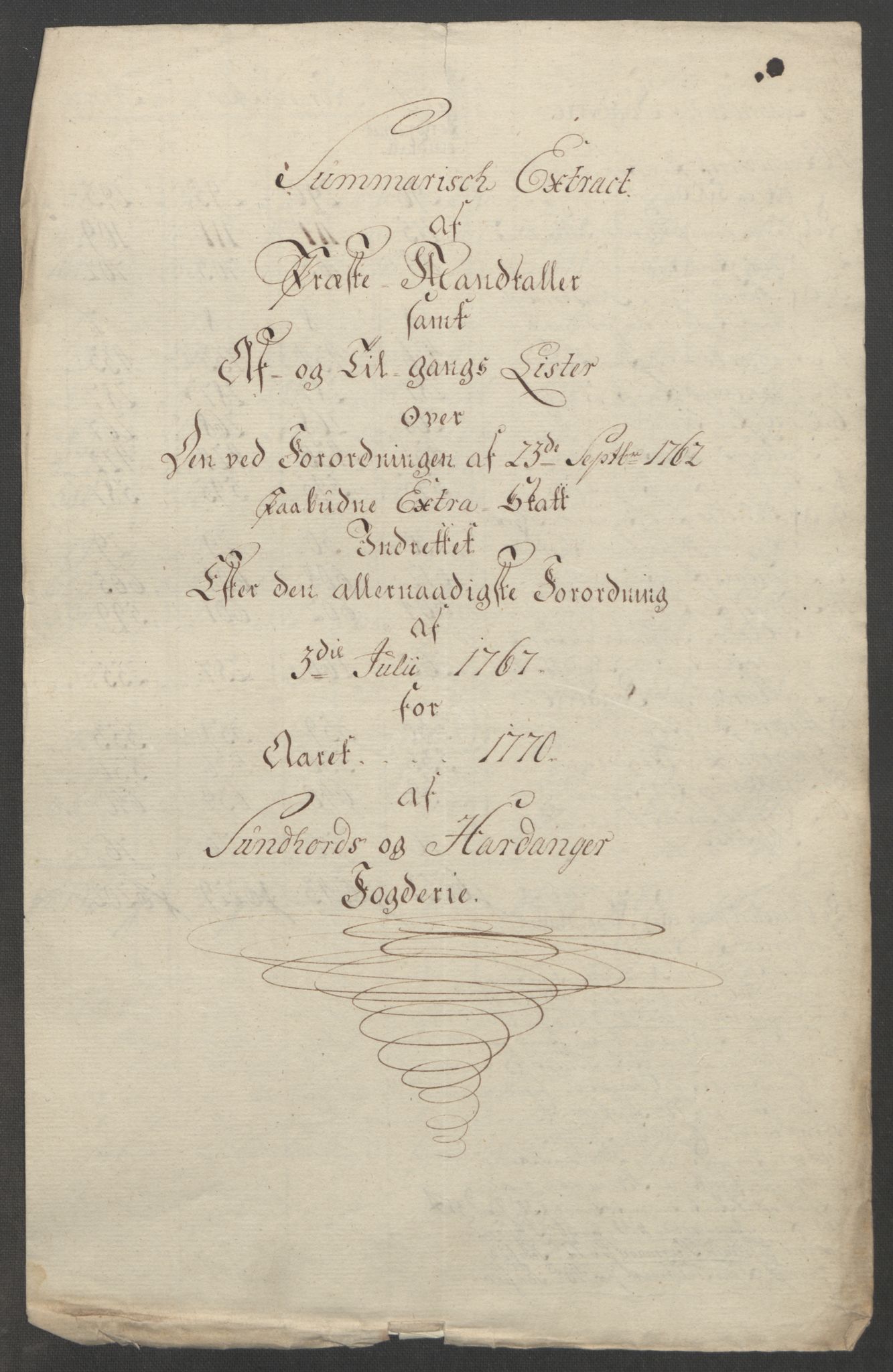 Rentekammeret inntil 1814, Reviderte regnskaper, Fogderegnskap, RA/EA-4092/R48/L3136: Ekstraskatten Sunnhordland og Hardanger, 1762-1772, p. 213