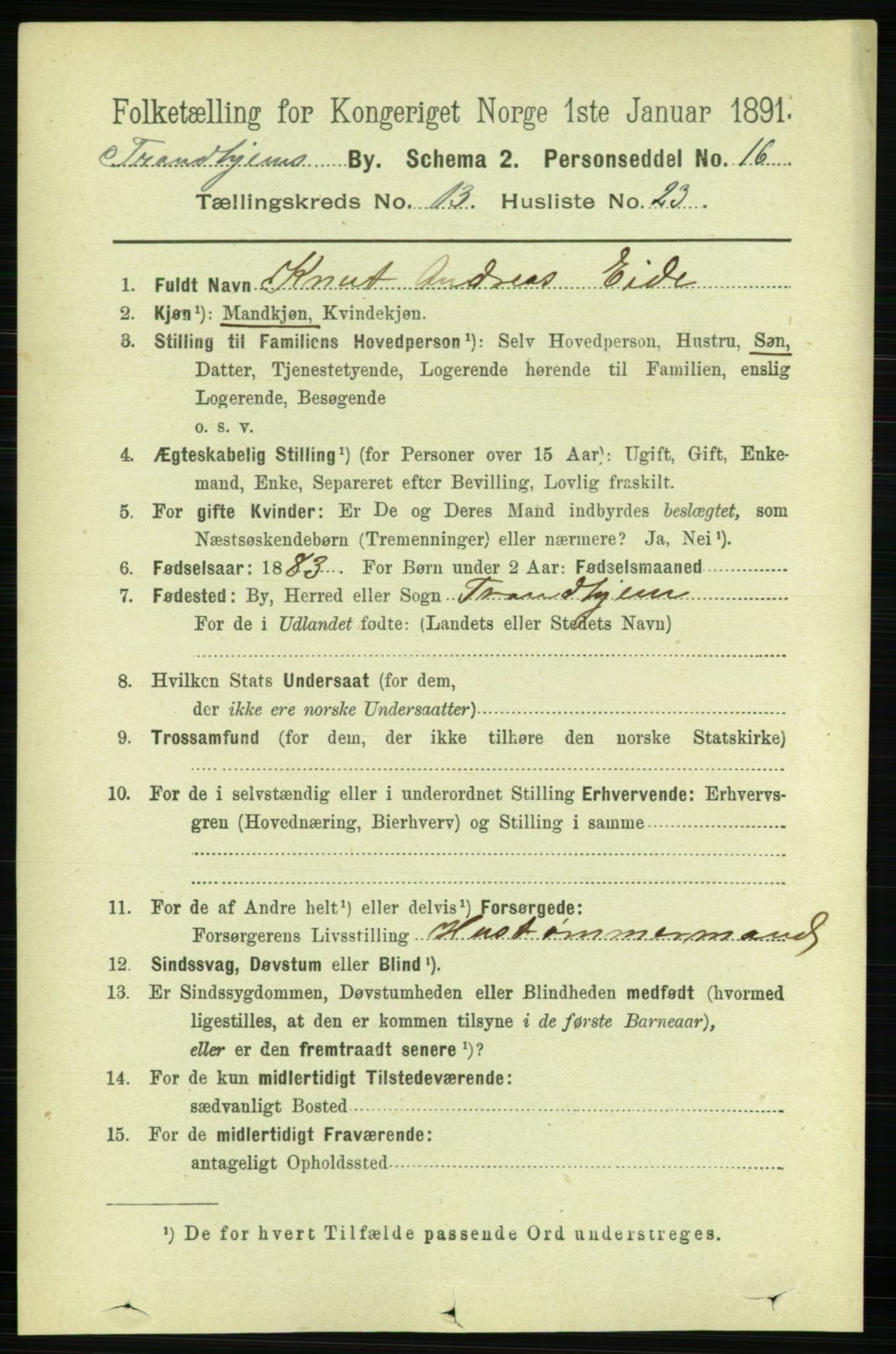 RA, 1891 census for 1601 Trondheim, 1891, p. 10471