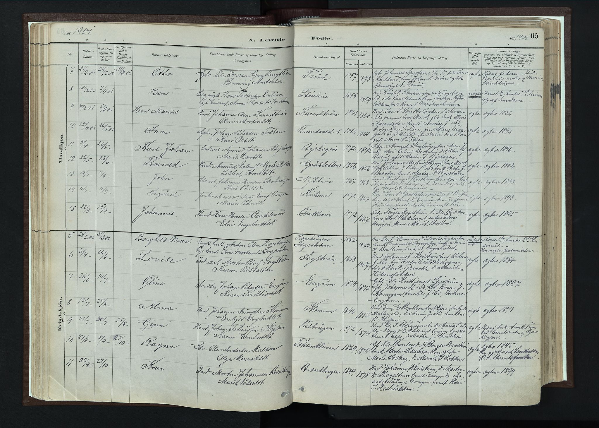 Nord-Fron prestekontor, SAH/PREST-080/H/Ha/Haa/L0004: Parish register (official) no. 4, 1884-1914, p. 65