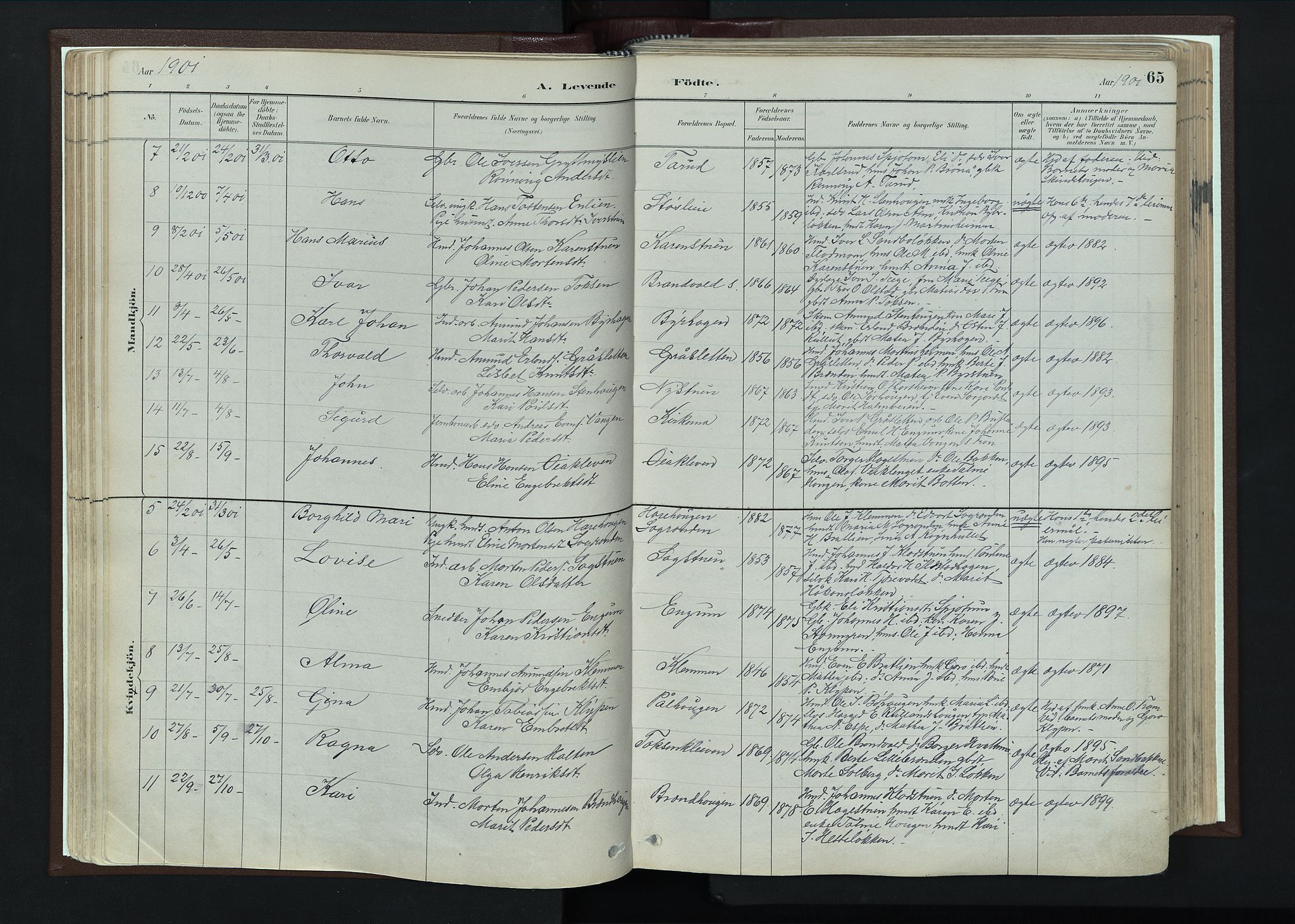 Nord-Fron prestekontor, AV/SAH-PREST-080/H/Ha/Haa/L0004: Parish register (official) no. 4, 1884-1914, p. 65