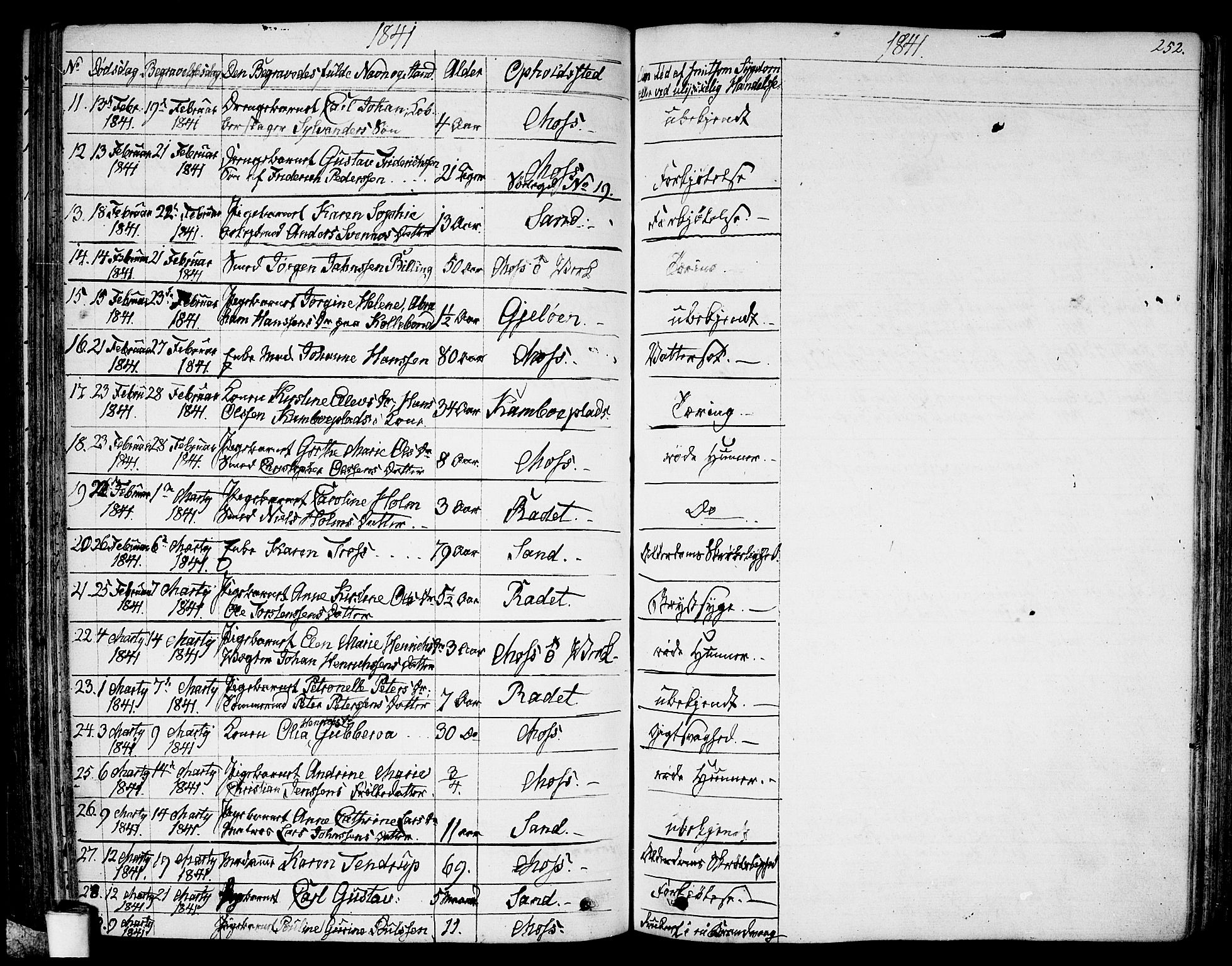 Moss prestekontor Kirkebøker, AV/SAO-A-2003/G/Ga/L0001: Parish register (copy) no. I 1, 1835-1851, p. 252