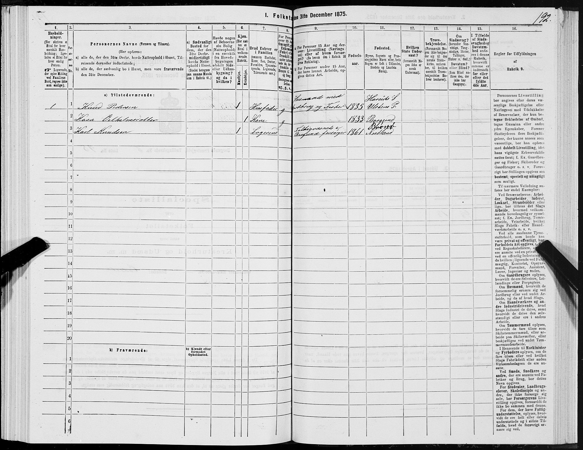 SAT, 1875 census for 1531P Borgund, 1875, p. 4192