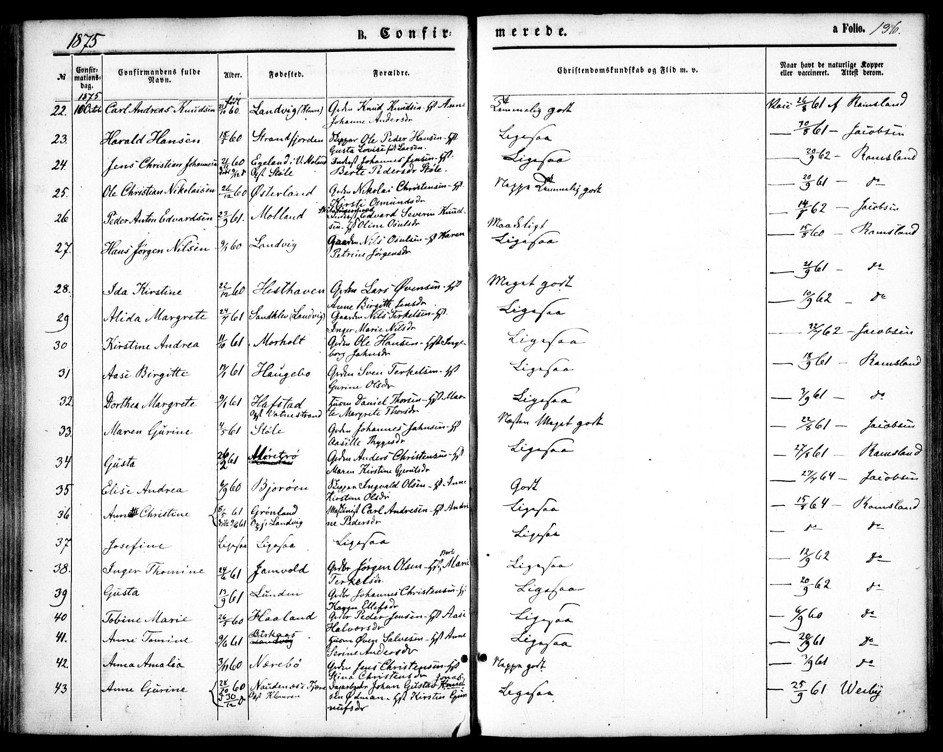 Hommedal sokneprestkontor, AV/SAK-1111-0023/F/Fa/Fab/L0005: Parish register (official) no. A 5, 1861-1877, p. 136