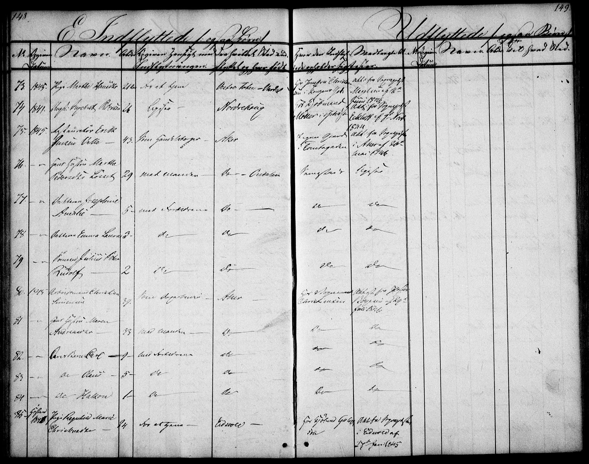 Oslo domkirke Kirkebøker, AV/SAO-A-10752/F/Fa/L0028: Parish register (official) no. 28, 1840-1876, p. 148-149
