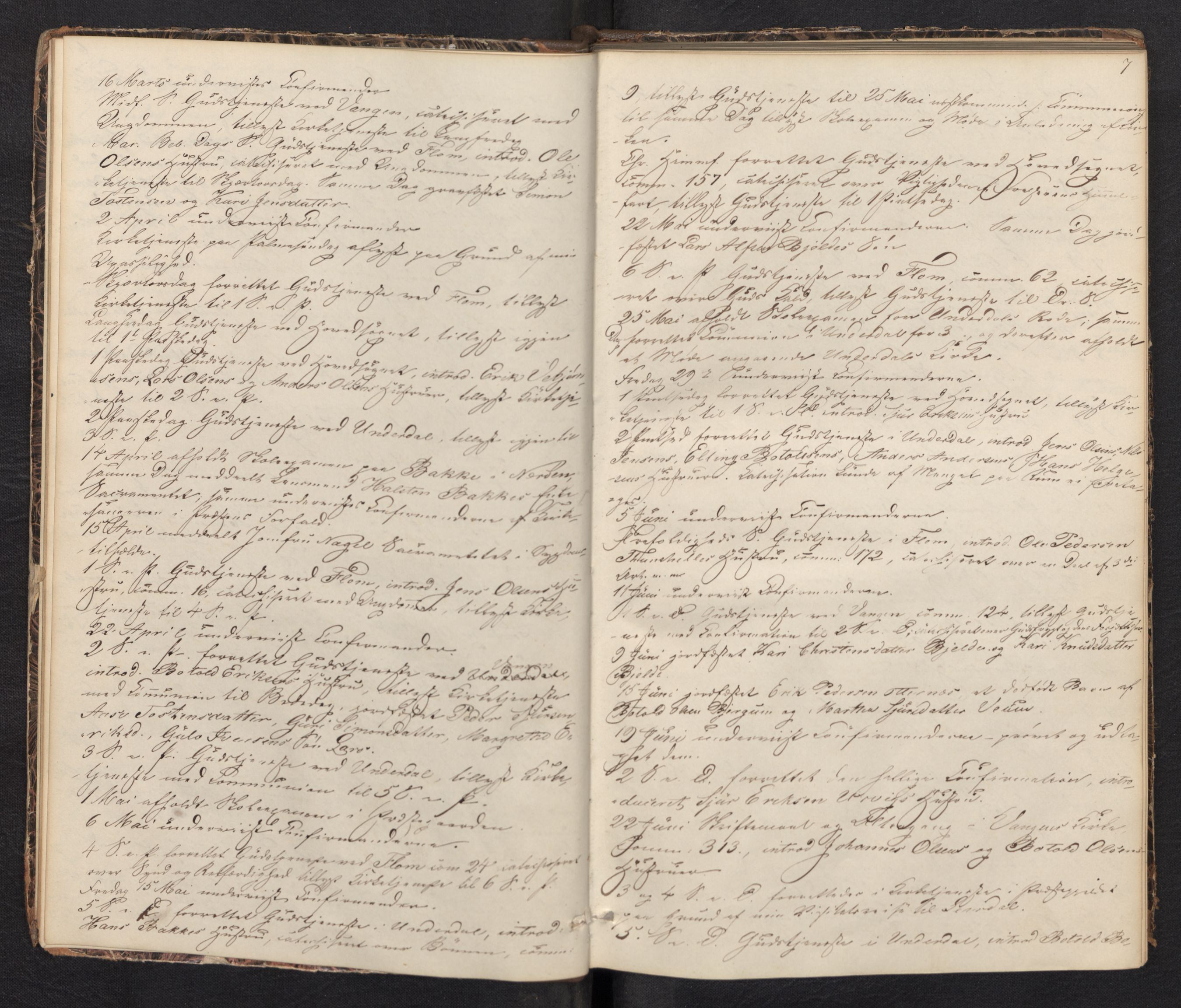Aurland sokneprestembete, SAB/A-99937/H/Ha/Haf: Diary records no. F 0, 1844-1876, p. 6b-7a