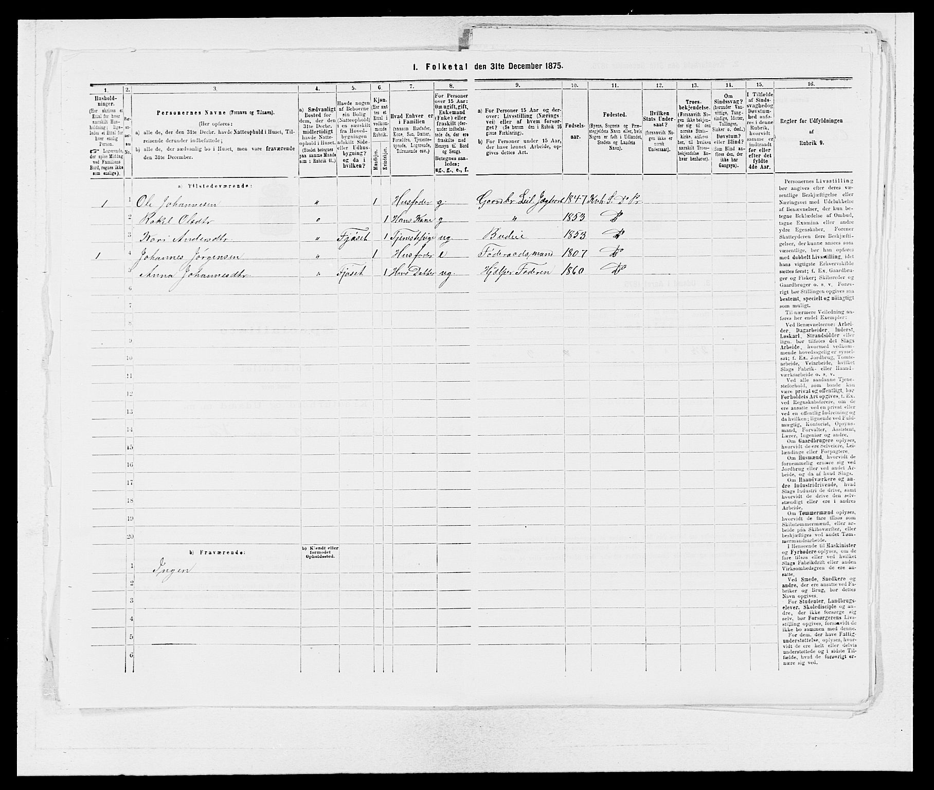 SAB, 1875 census for 1224P Kvinnherad, 1875, p. 669