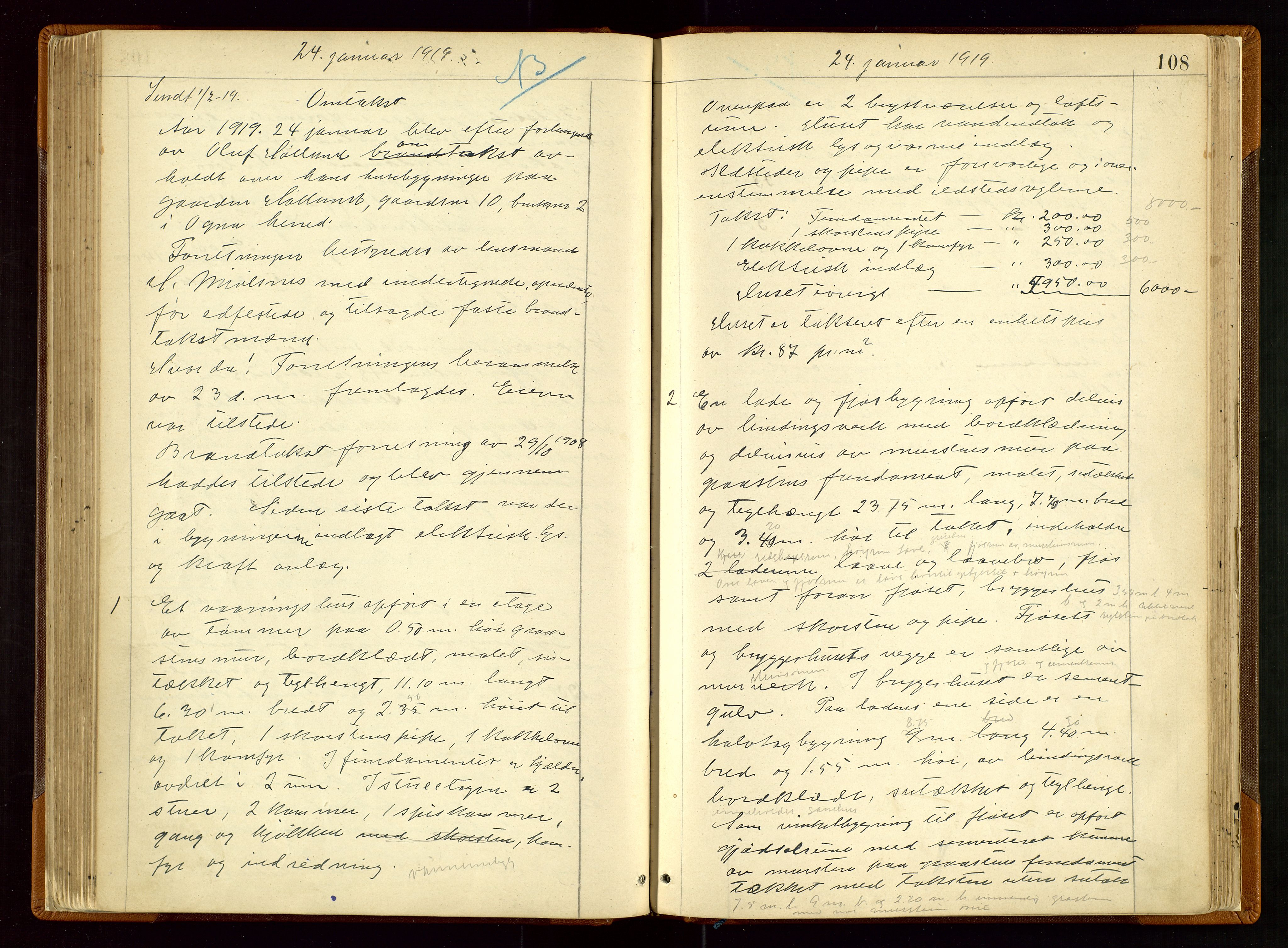 Eigersund lensmannskontor, AV/SAST-A-100171/Goa/L0004: "Brandtakst-Protokol", 1893-1920, p. 107b-108a