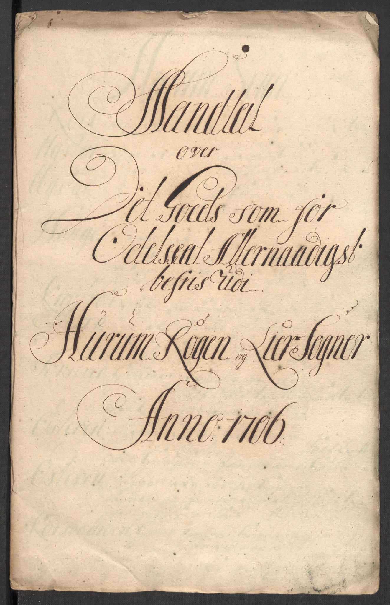 Rentekammeret inntil 1814, Reviderte regnskaper, Fogderegnskap, RA/EA-4092/R30/L1701: Fogderegnskap Hurum, Røyken, Eiker og Lier, 1706-1707, p. 136