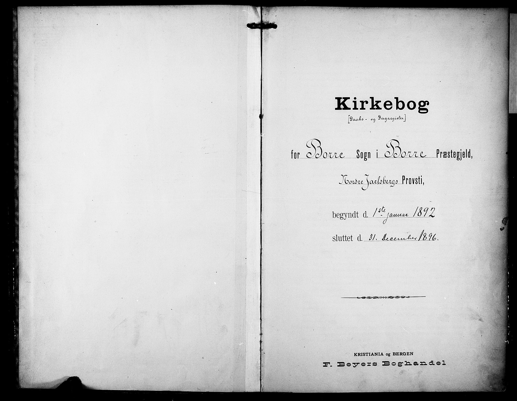 Borre kirkebøker, AV/SAKO-A-338/F/Fa/L0010: Parish register (official) no. I 10, 1892-1896