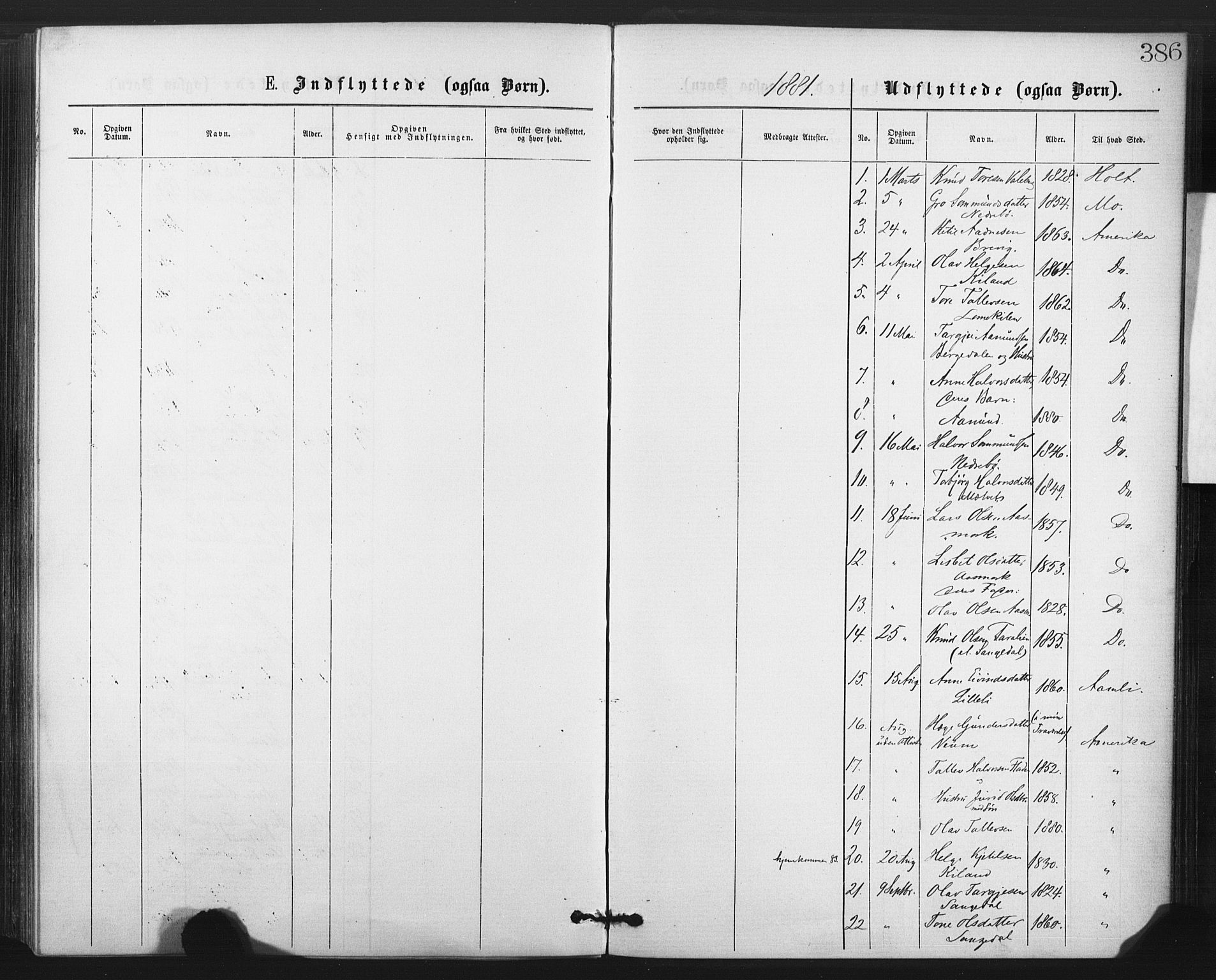 Fyresdal kirkebøker, SAKO/A-263/F/Fa/L0006: Parish register (official) no. I 6, 1872-1886, p. 386