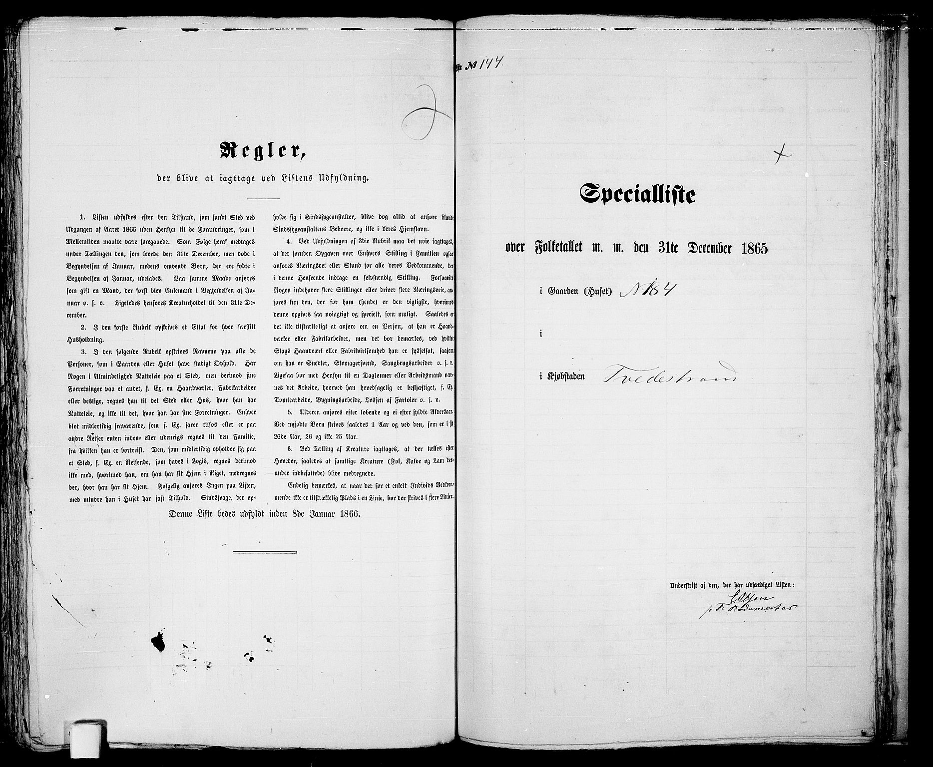 RA, 1865 census for Holt/Tvedestrand, 1865, p. 294