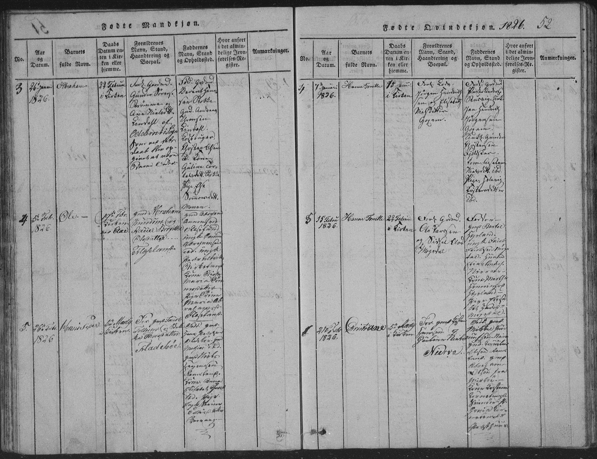 Sør-Audnedal sokneprestkontor, AV/SAK-1111-0039/F/Fb/Fba/L0001: Parish register (copy) no. B 1, 1815-1850, p. 52