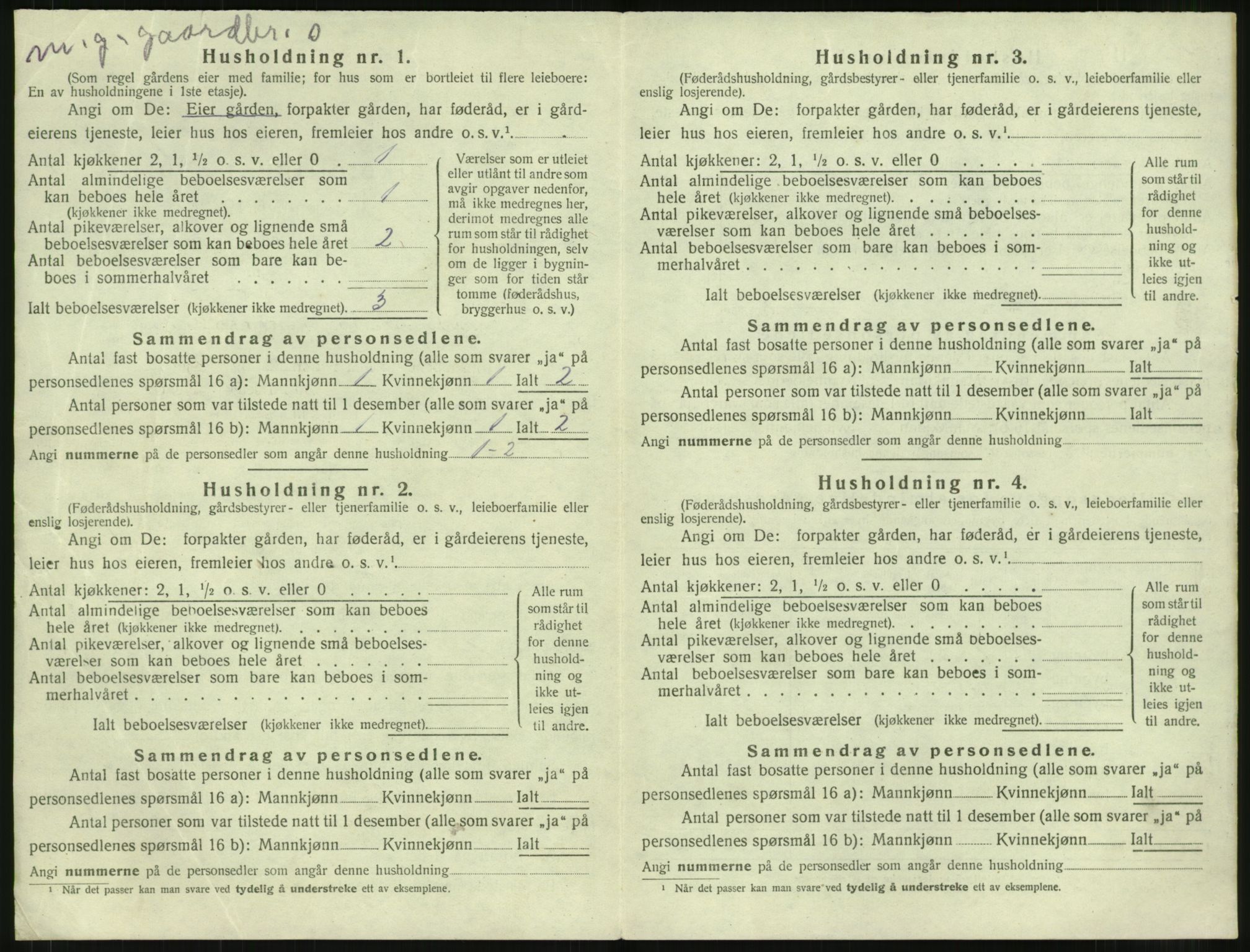 SAT, 1920 census for Sylte, 1920, p. 24