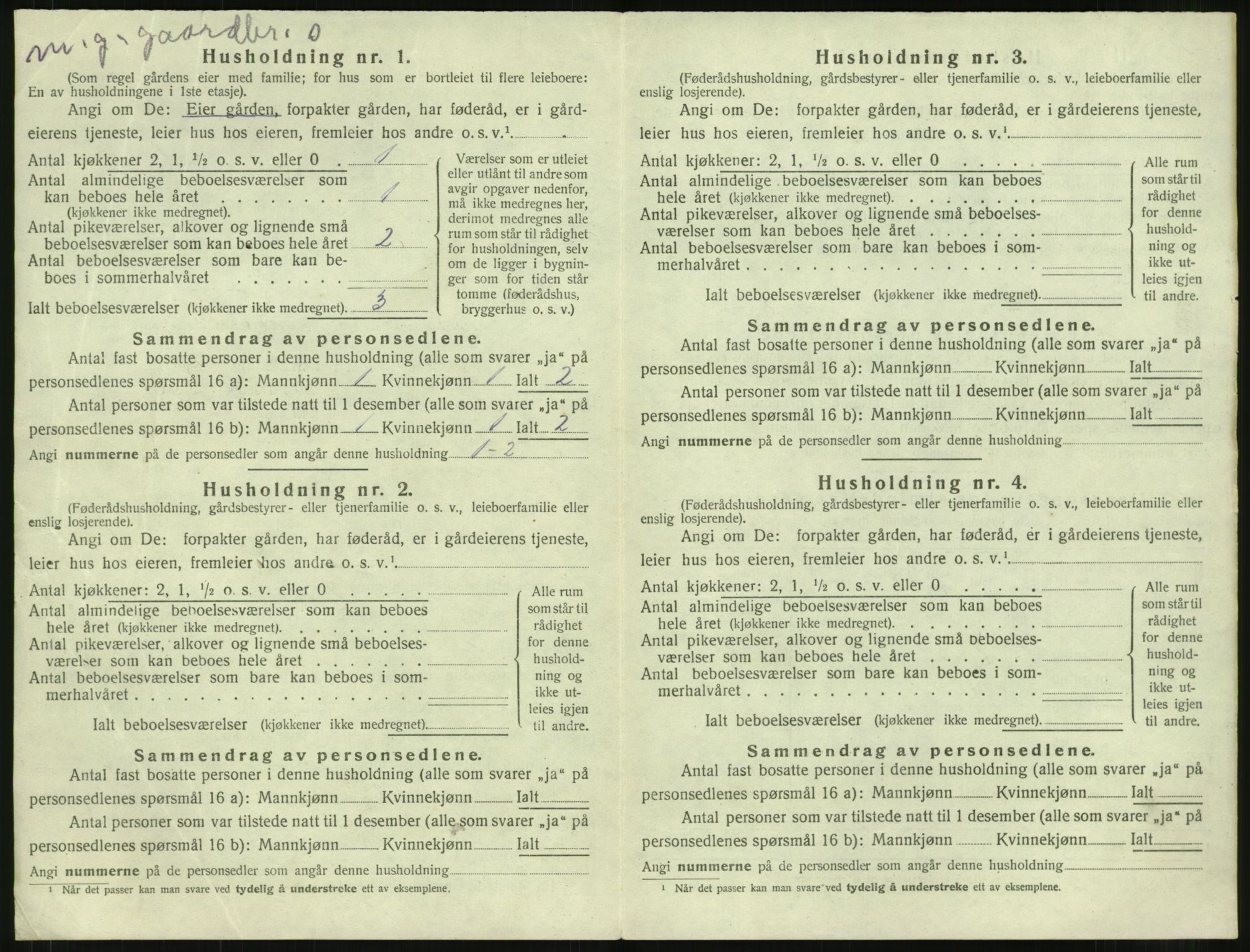 SAT, 1920 census for Sylte, 1920, p. 24