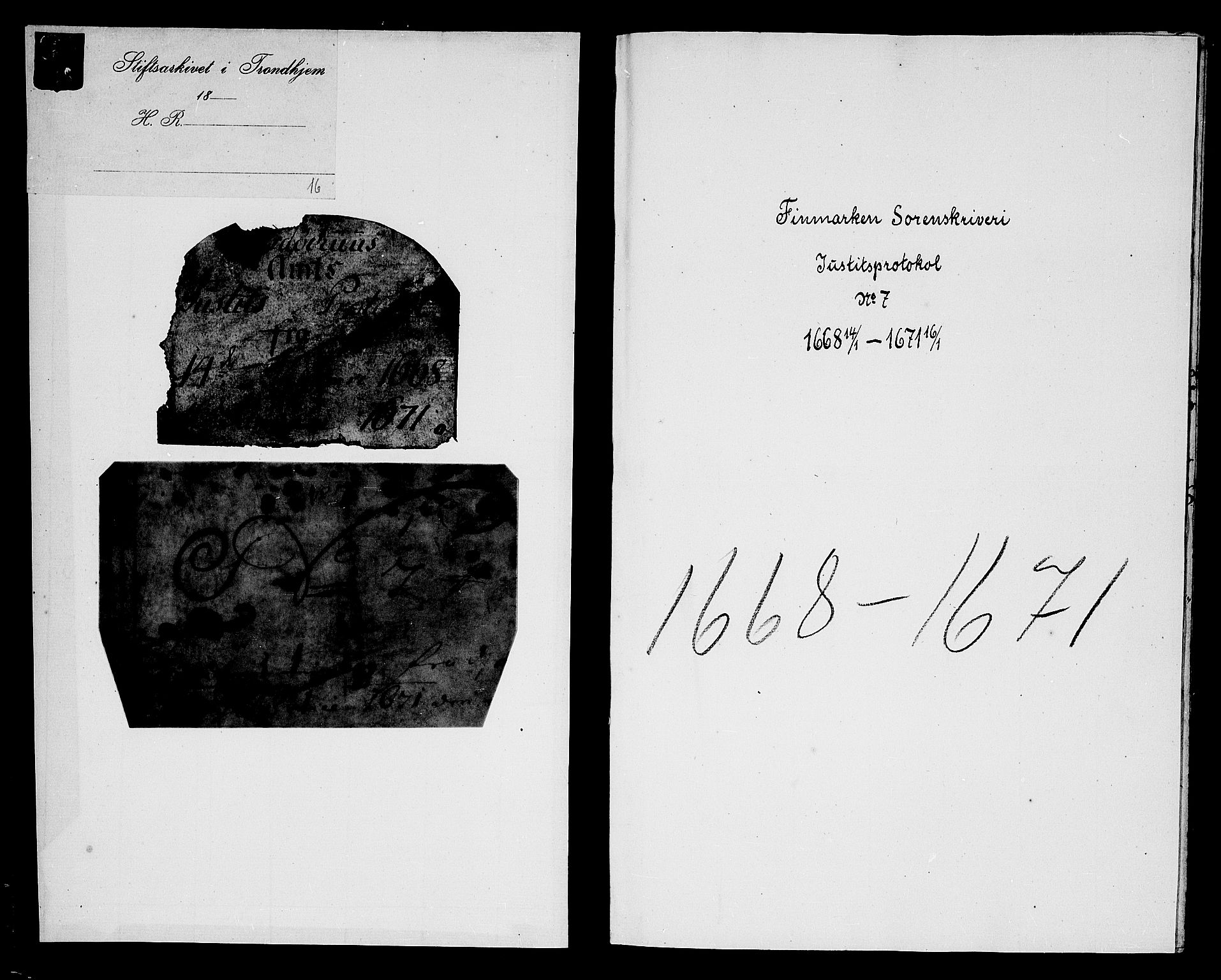 Finnmark sorenskriveri, AV/SATØ-S-0053/F/Fa/L0012: Justisprotokoller, 1668-1671