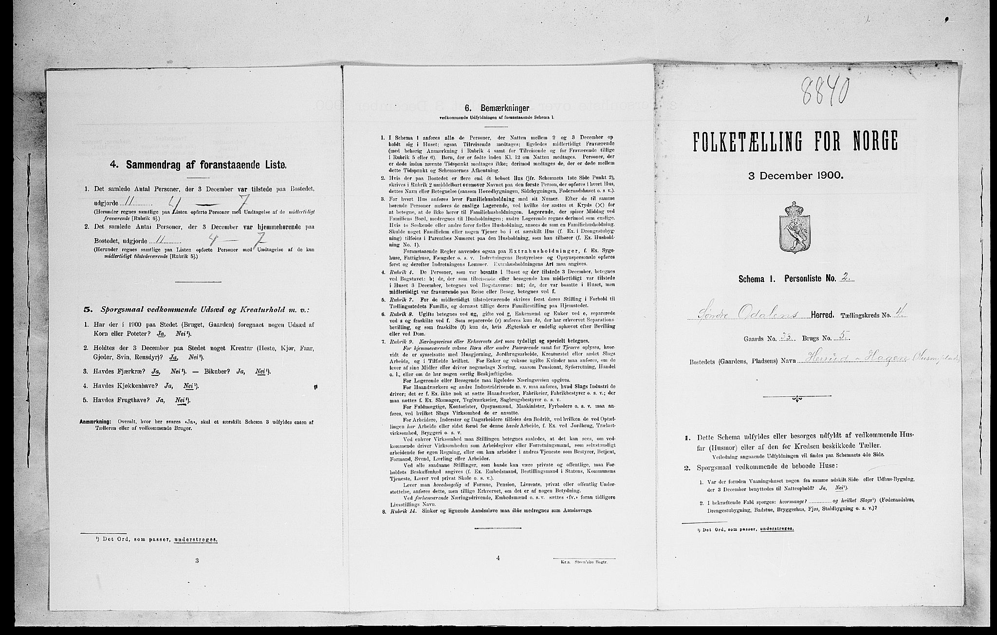 SAH, 1900 census for Sør-Odal, 1900, p. 568