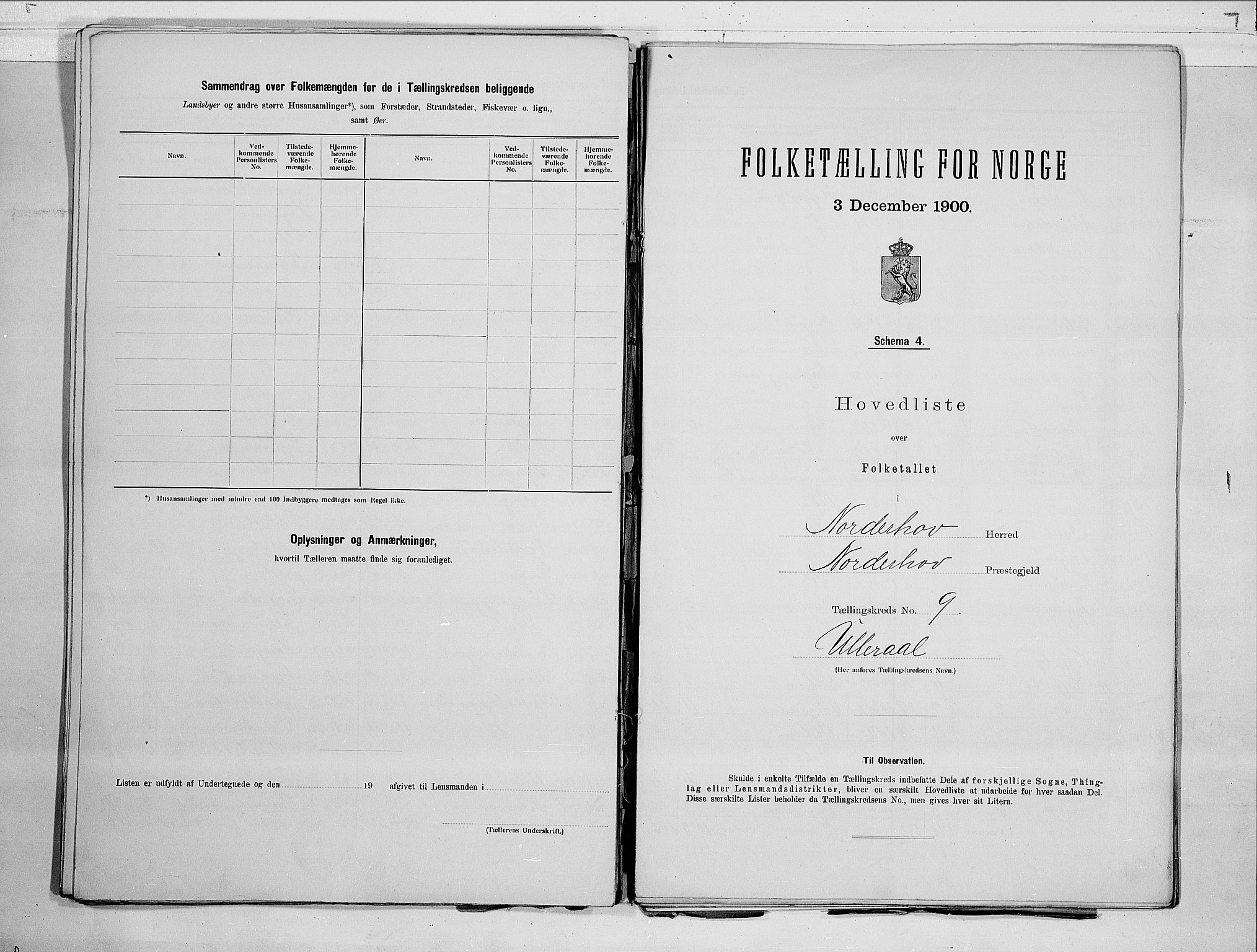 RA, 1900 census for Norderhov, 1900, p. 30