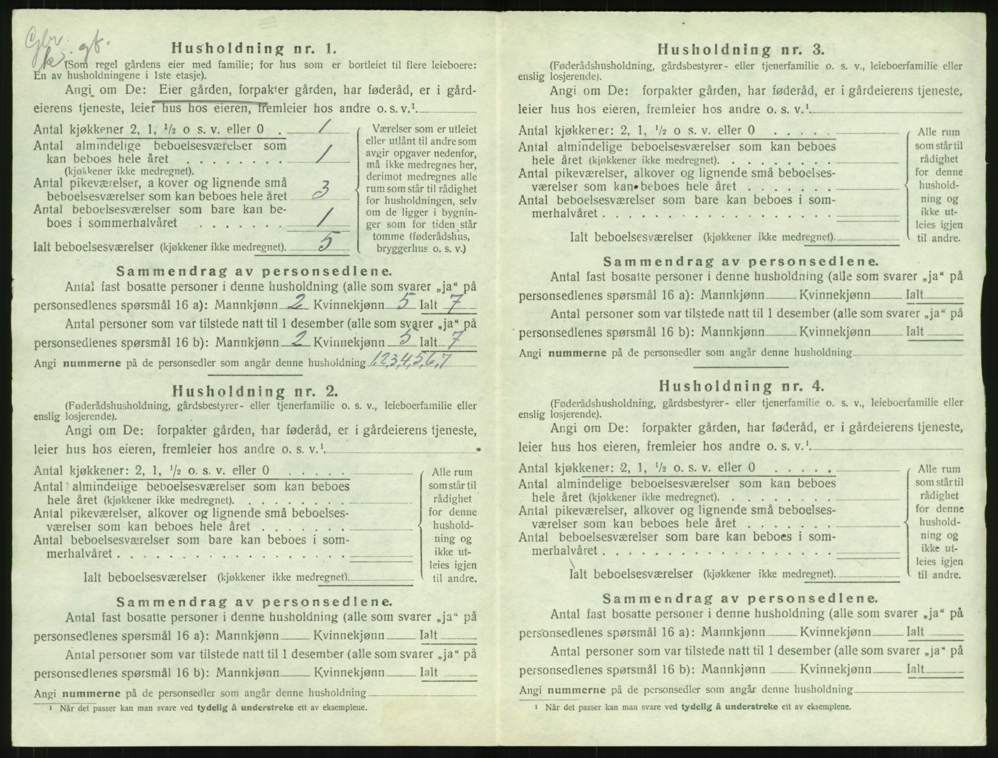 SAT, 1920 census for Aure, 1920, p. 637