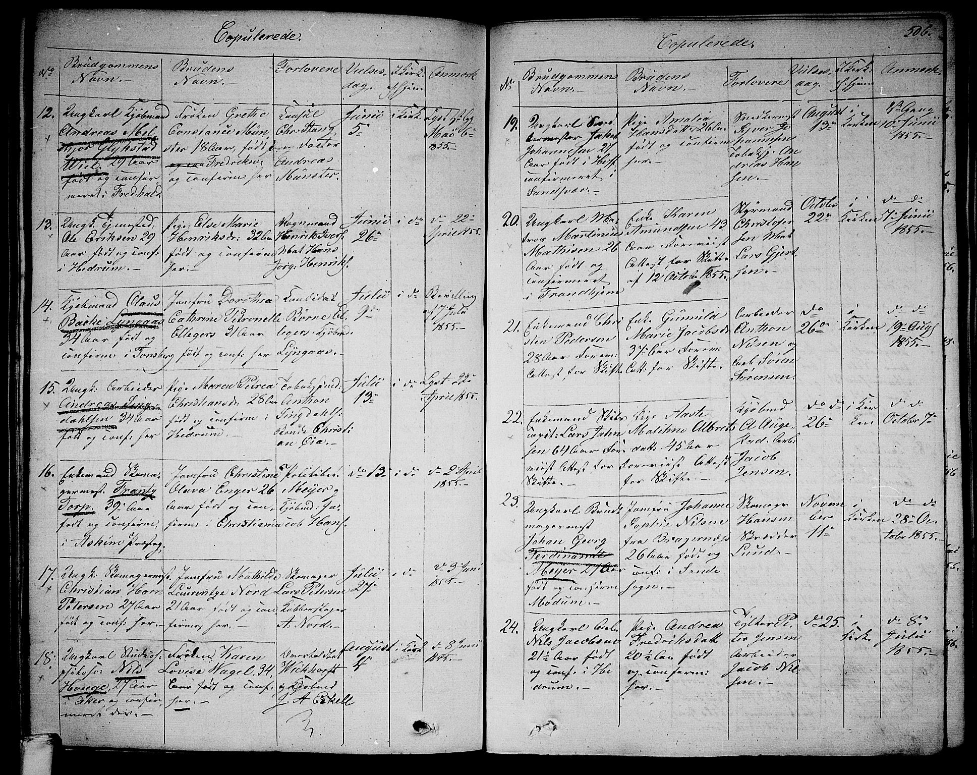 Larvik kirkebøker, AV/SAKO-A-352/G/Ga/L0003b: Parish register (copy) no. I 3B, 1830-1870, p. 506