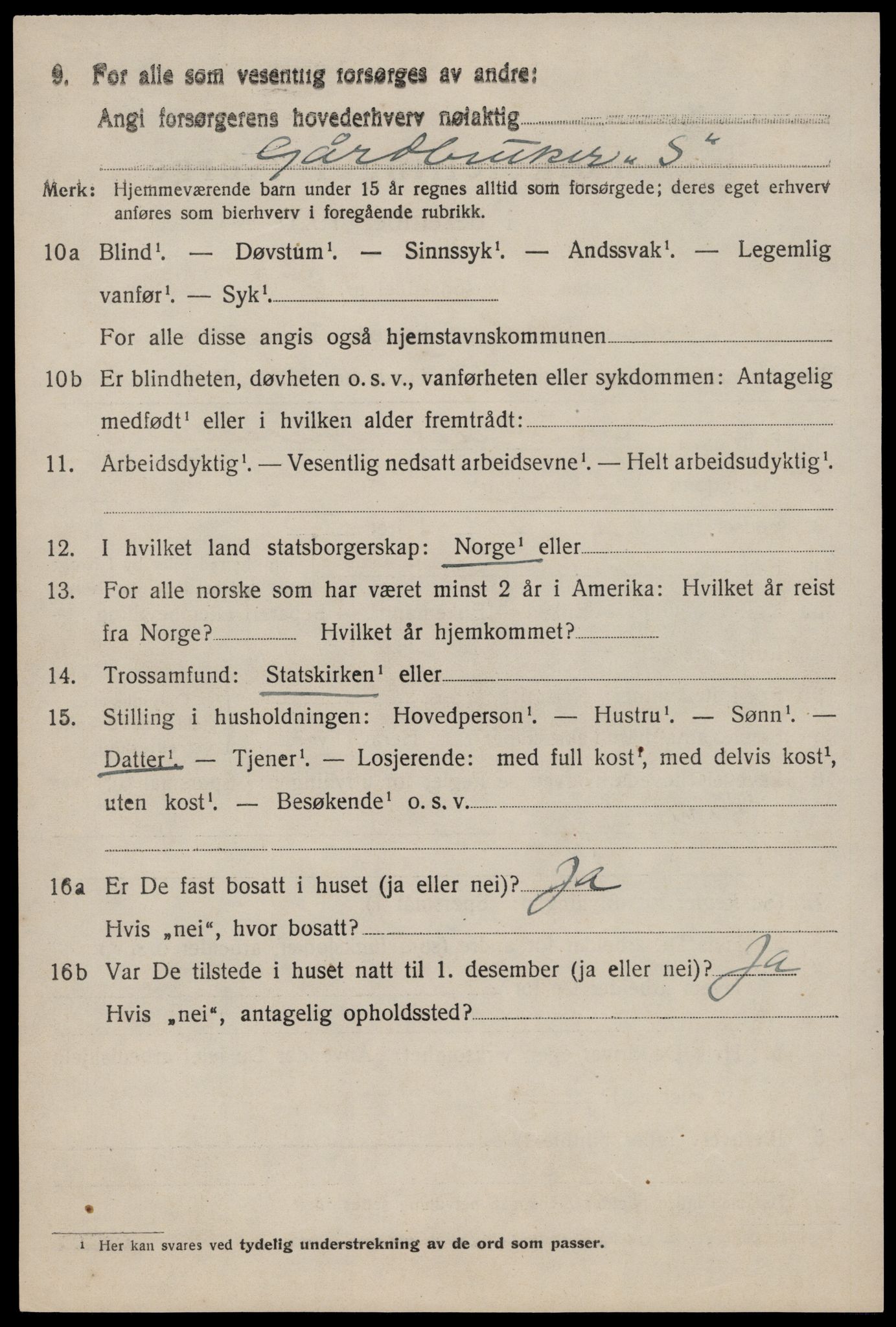 SAST, 1920 census for Rennesøy, 1920, p. 2363