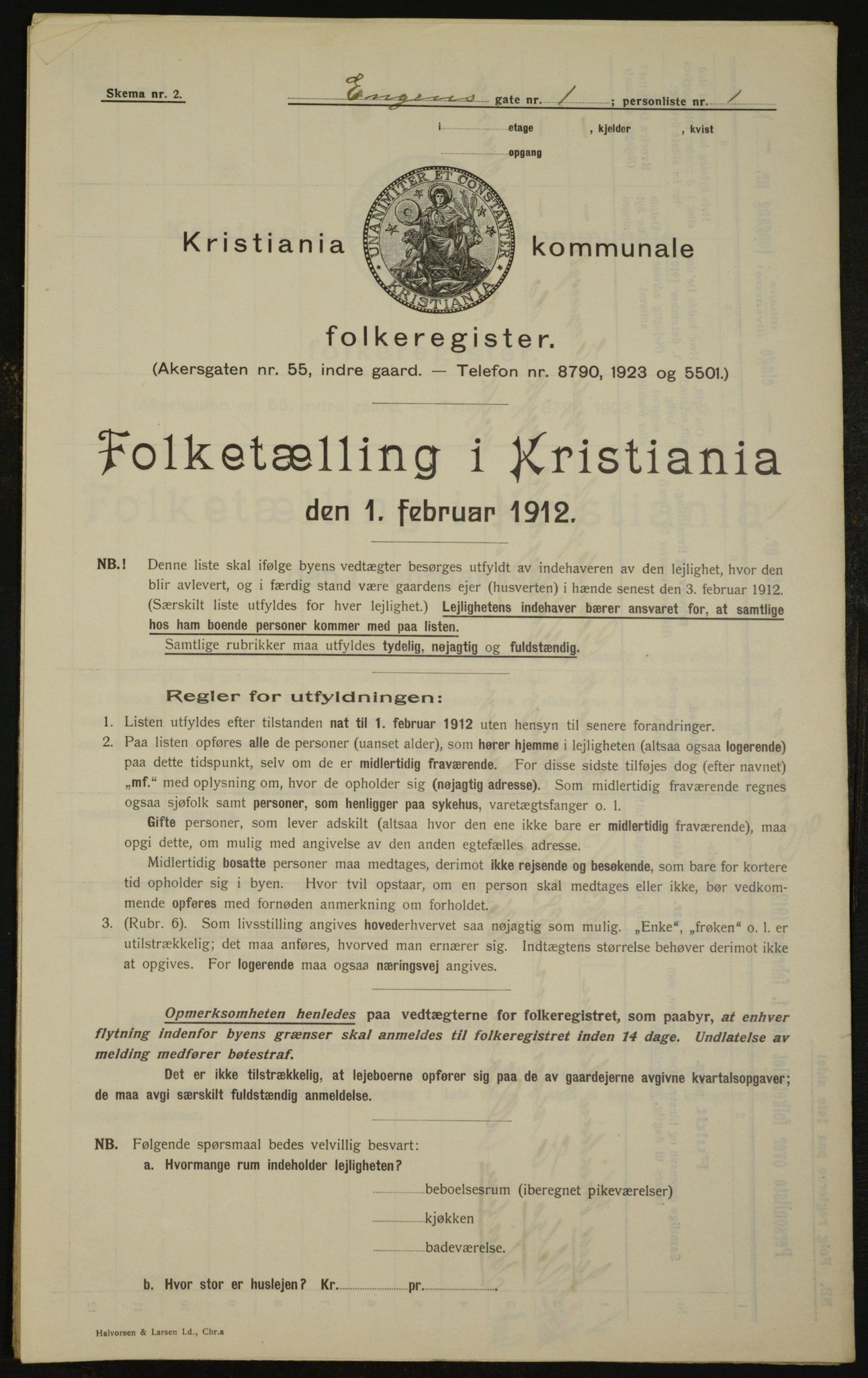 OBA, Municipal Census 1912 for Kristiania, 1912, p. 21665