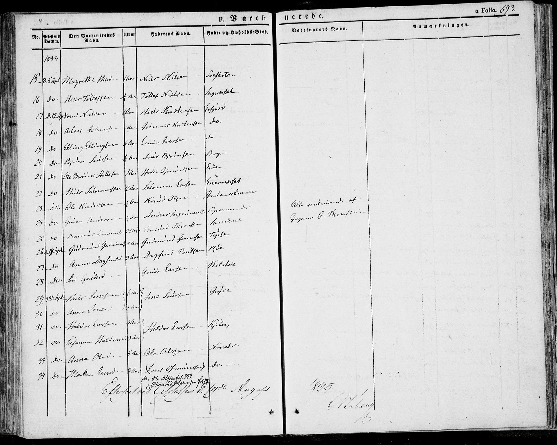 Jelsa sokneprestkontor, SAST/A-101842/01/IV: Parish register (official) no. A 6.2, 1828-1853, p. 693