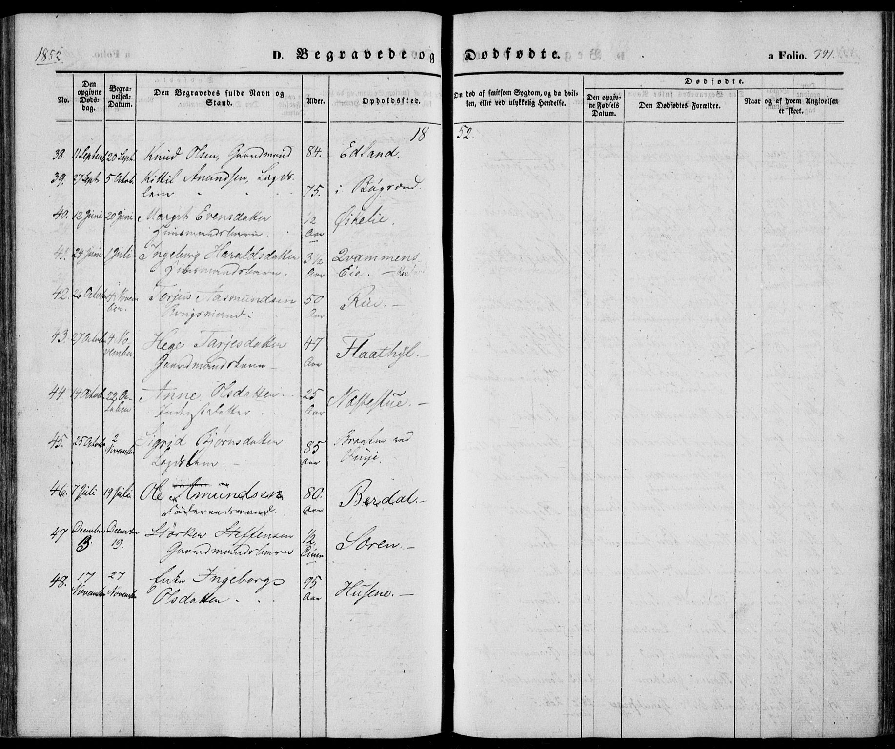 Vinje kirkebøker, SAKO/A-312/F/Fa/L0004: Parish register (official) no. I 4, 1843-1869, p. 341