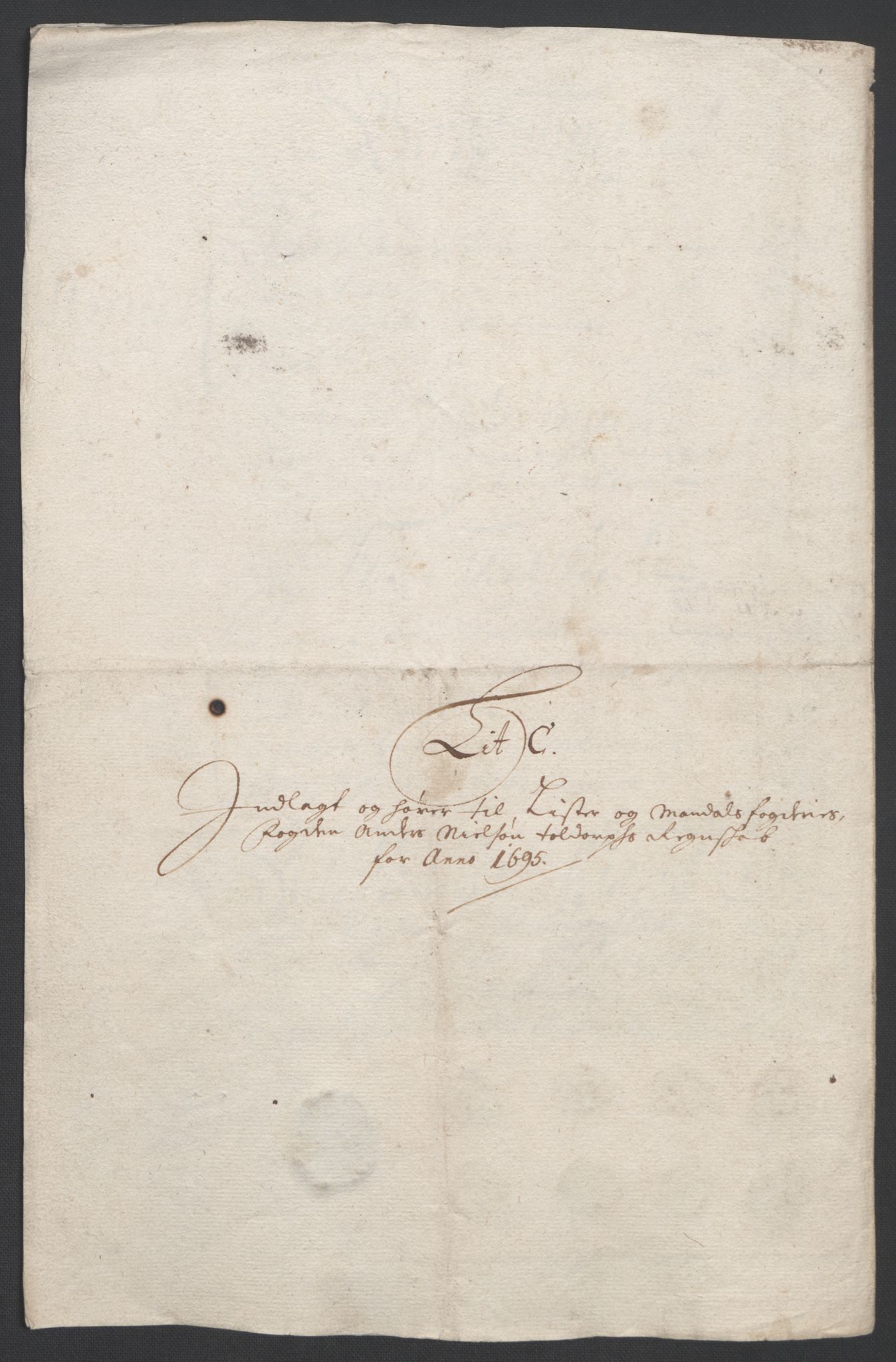 Rentekammeret inntil 1814, Reviderte regnskaper, Fogderegnskap, RA/EA-4092/R43/L2545: Fogderegnskap Lista og Mandal, 1694-1695, p. 227