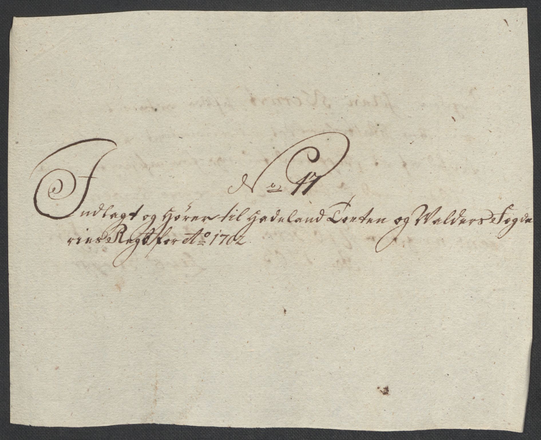 Rentekammeret inntil 1814, Reviderte regnskaper, Fogderegnskap, AV/RA-EA-4092/R18/L1300: Fogderegnskap Hadeland, Toten og Valdres, 1702, p. 360