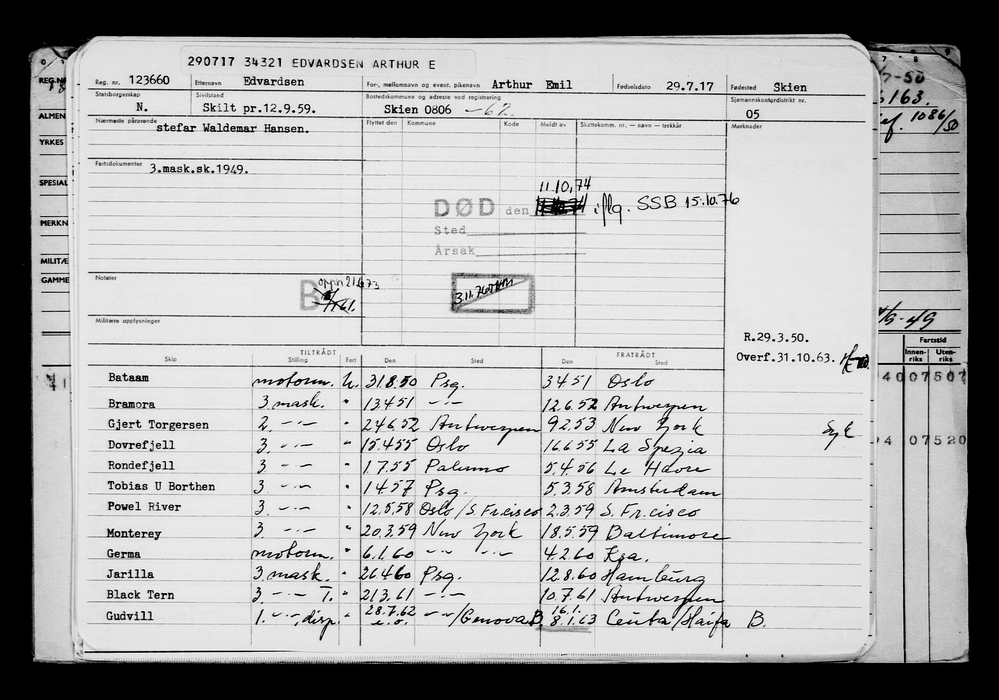 Direktoratet for sjømenn, AV/RA-S-3545/G/Gb/L0150: Hovedkort, 1917, p. 589