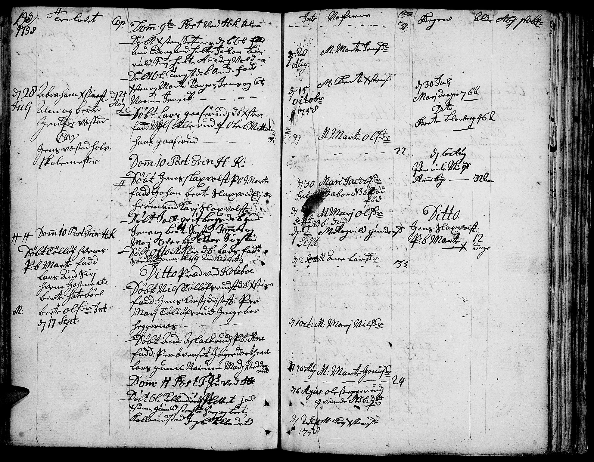 Toten prestekontor, SAH/PREST-102/H/Ha/Haa/L0004: Parish register (official) no. 4, 1751-1761, p. 193