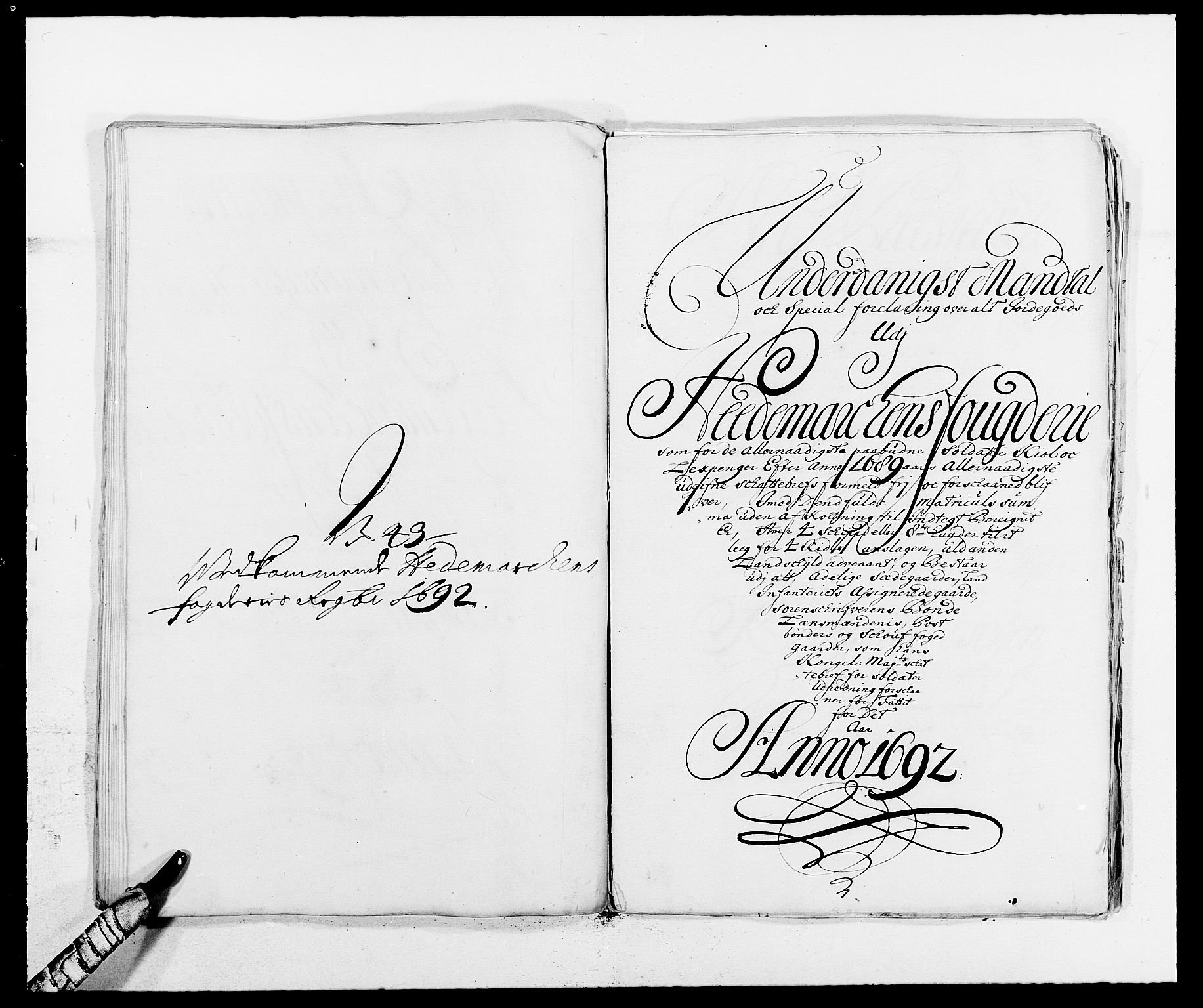 Rentekammeret inntil 1814, Reviderte regnskaper, Fogderegnskap, RA/EA-4092/R16/L1032: Fogderegnskap Hedmark, 1689-1692, p. 144