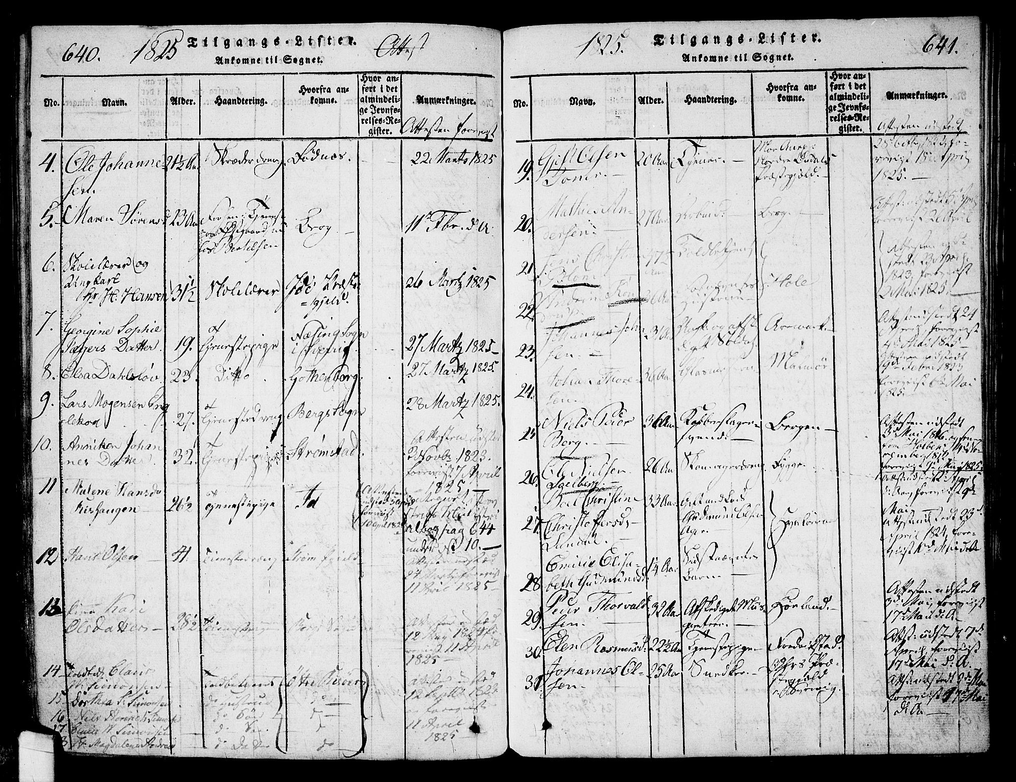 Halden prestekontor Kirkebøker, SAO/A-10909/G/Ga/L0001: Parish register (copy) no. 1, 1815-1833, p. 640-641