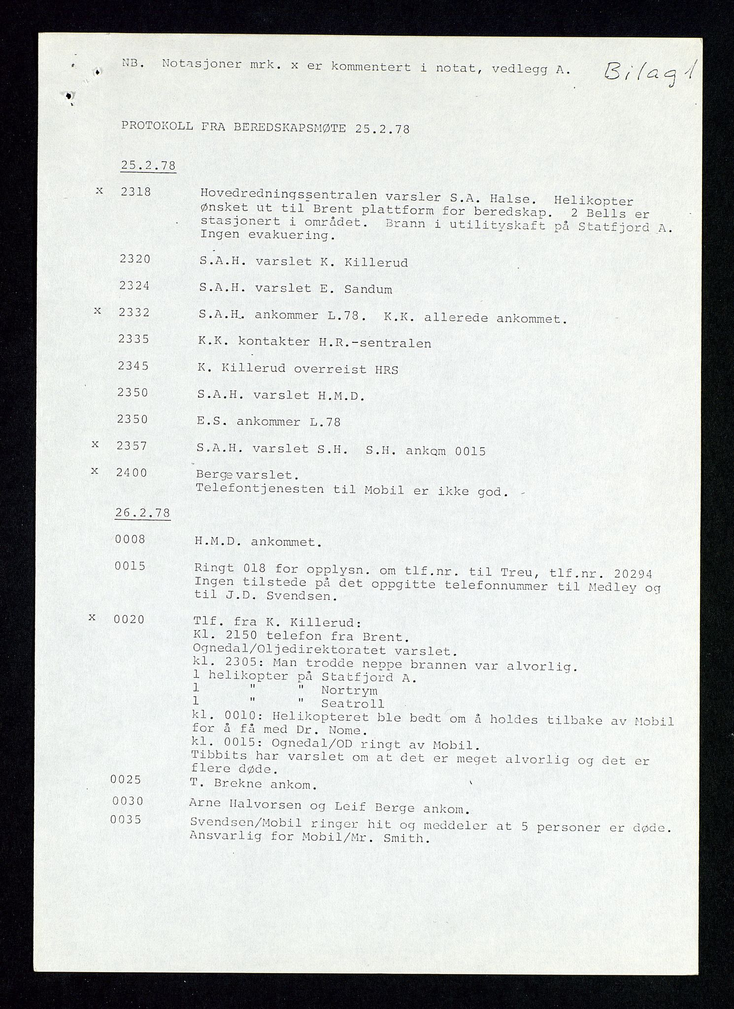 Pa 1339 - Statoil ASA, AV/SAST-A-101656/0001/D/Dm/L0410: Utblåsing. Ulykker og Skader., 1978, p. 3