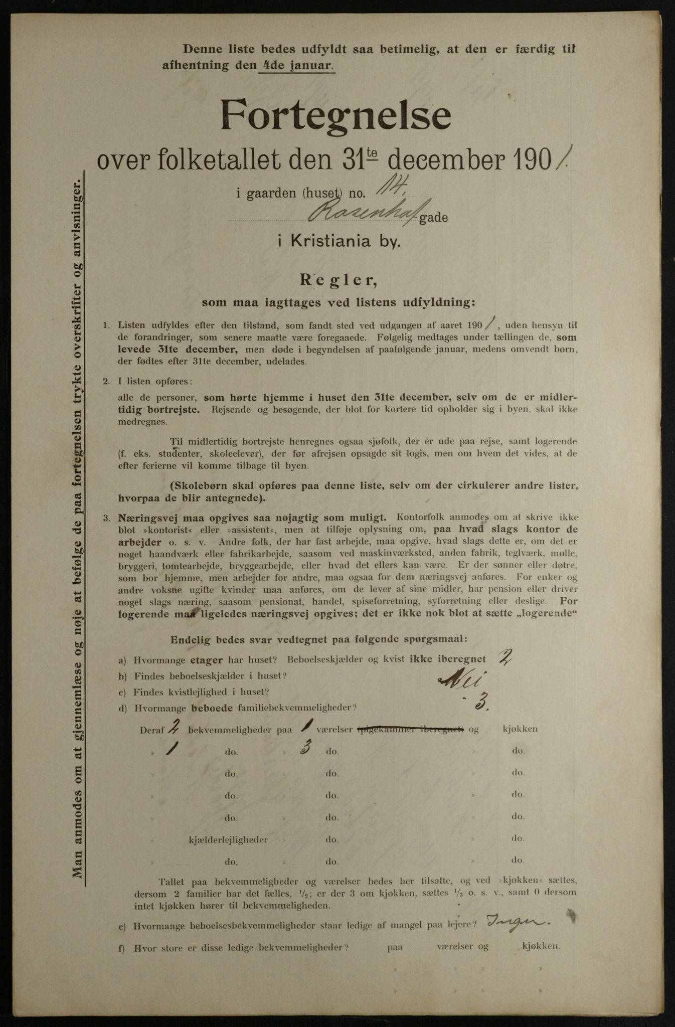 OBA, Municipal Census 1901 for Kristiania, 1901, p. 12836