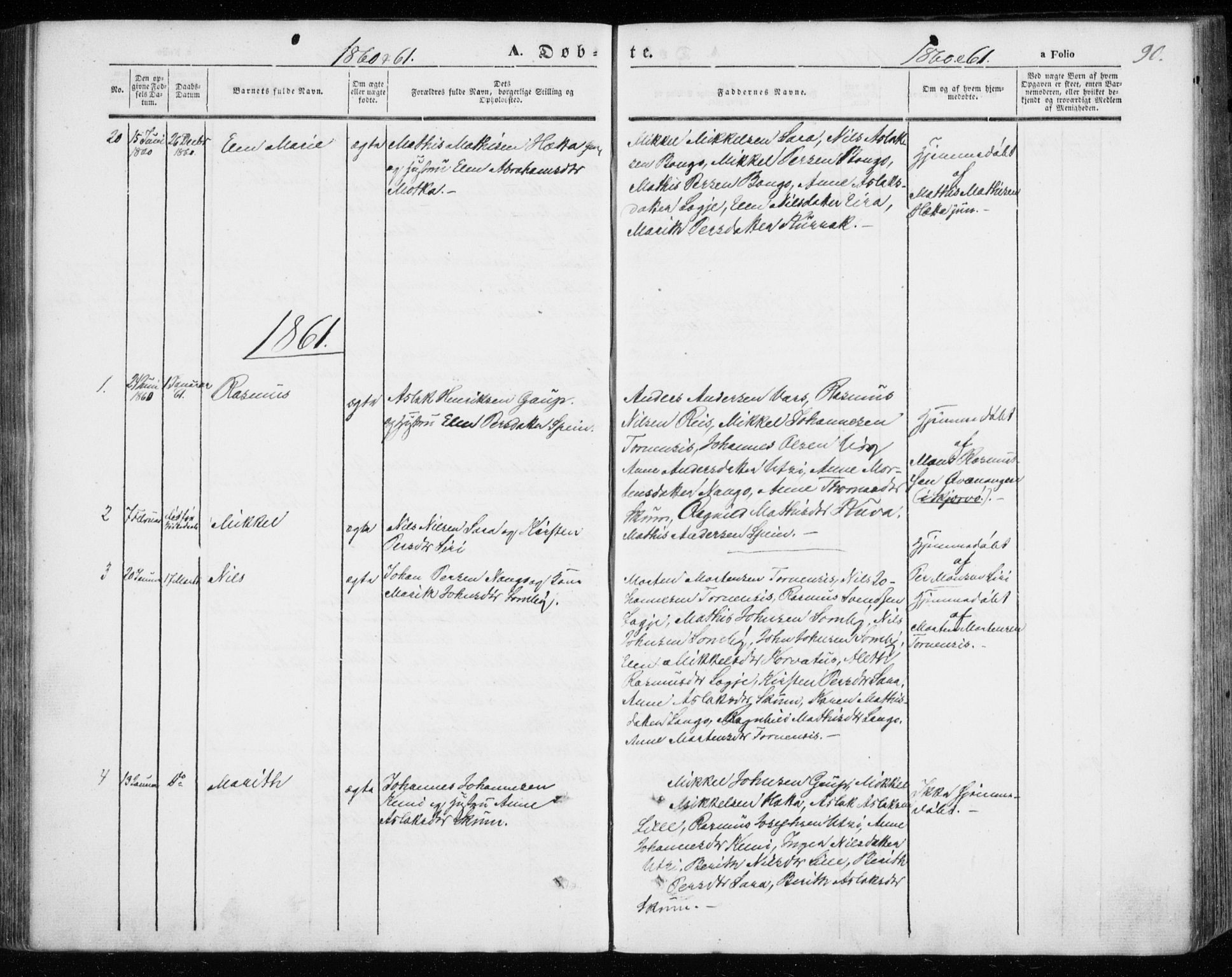 Kautokeino sokneprestembete, SATØ/S-1340/H/Ha/L0002.kirke: Parish register (official) no. 2, 1843-1861, p. 90