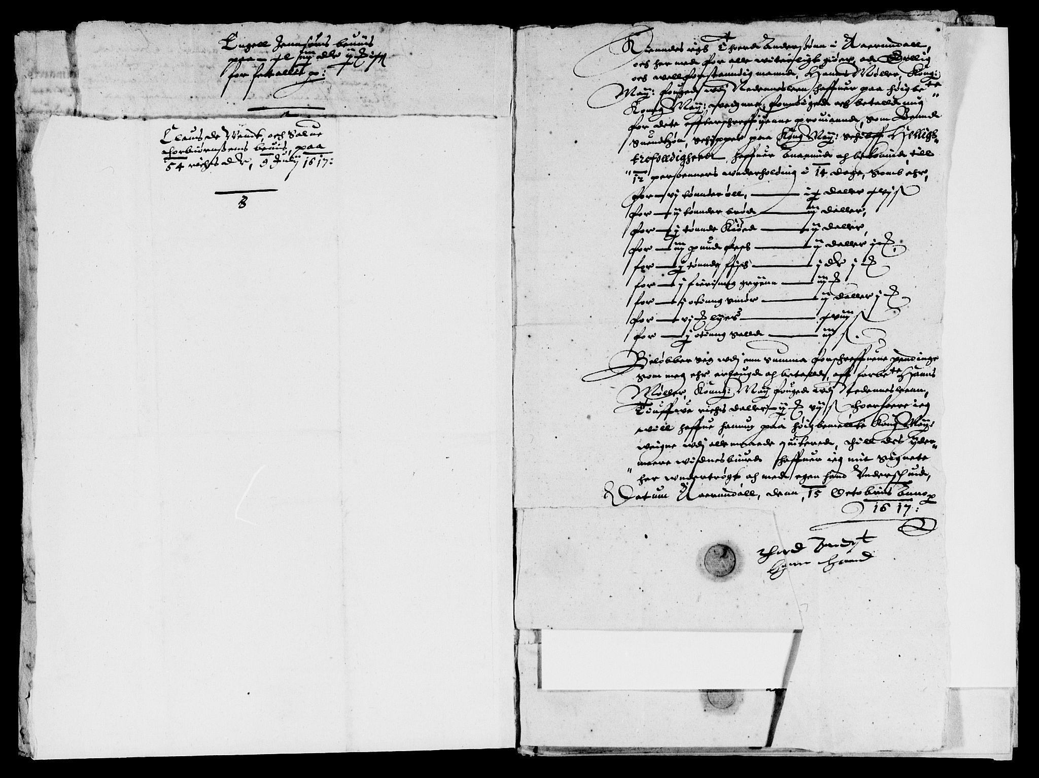 Rentekammeret inntil 1814, Reviderte regnskaper, Lensregnskaper, AV/RA-EA-5023/R/Rb/Rbq/L0009: Nedenes len. Mandals len. Råbyggelag., 1616-1618