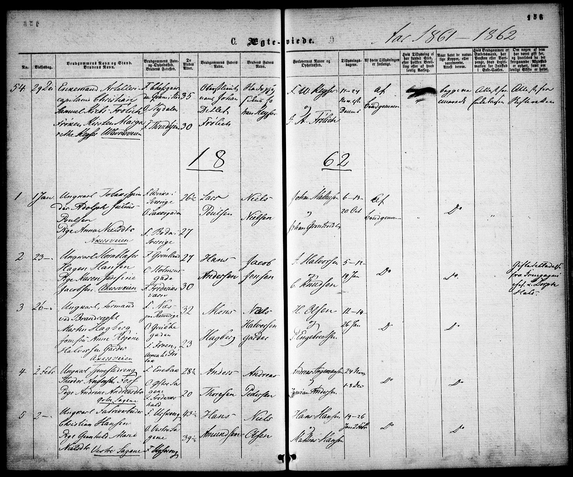 Gamle Aker prestekontor Kirkebøker, AV/SAO-A-10617a/F/L0001: Parish register (official) no. 1, 1861-1865, p. 156