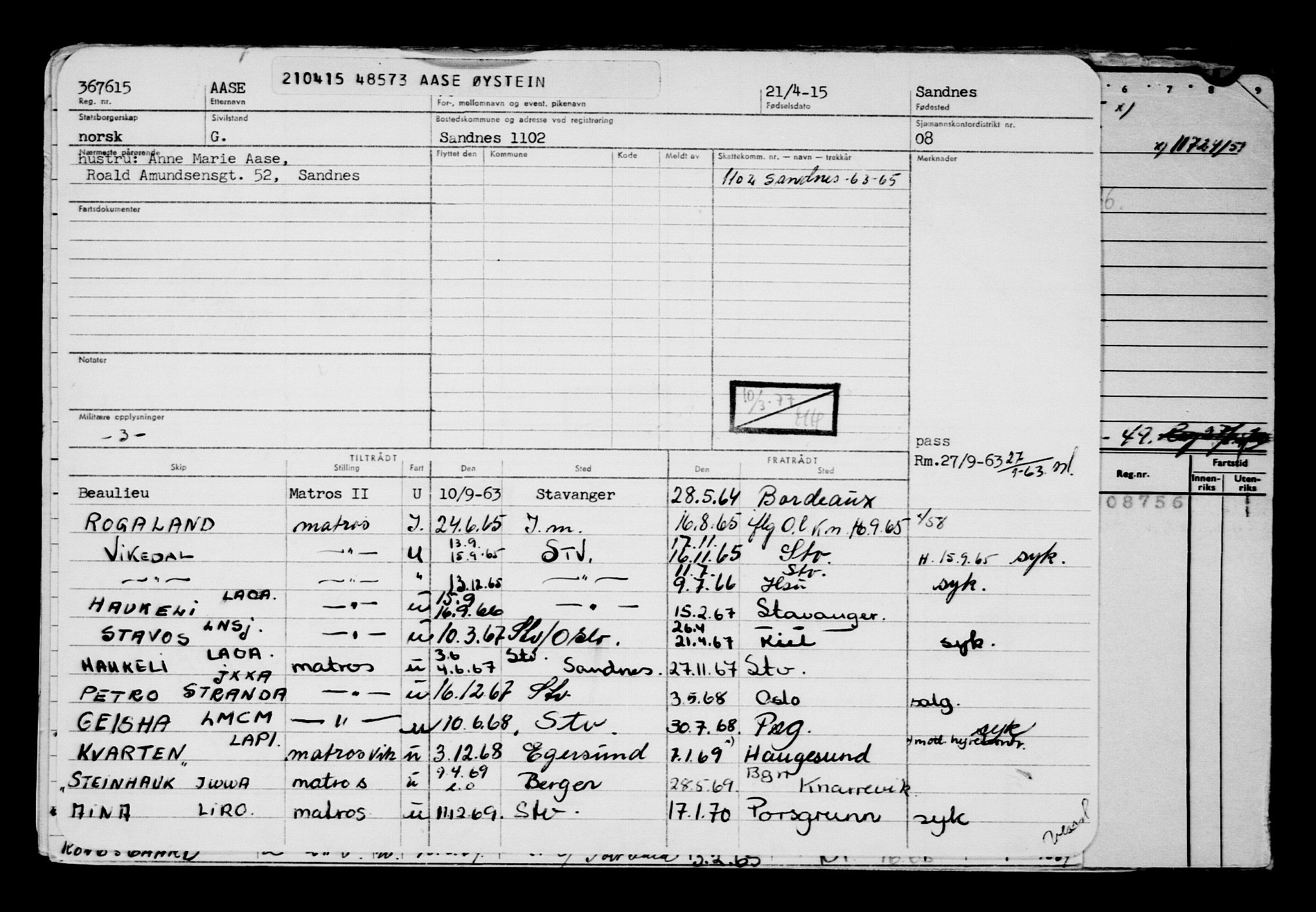 Direktoratet for sjømenn, AV/RA-S-3545/G/Gb/L0129: Hovedkort, 1915, p. 252