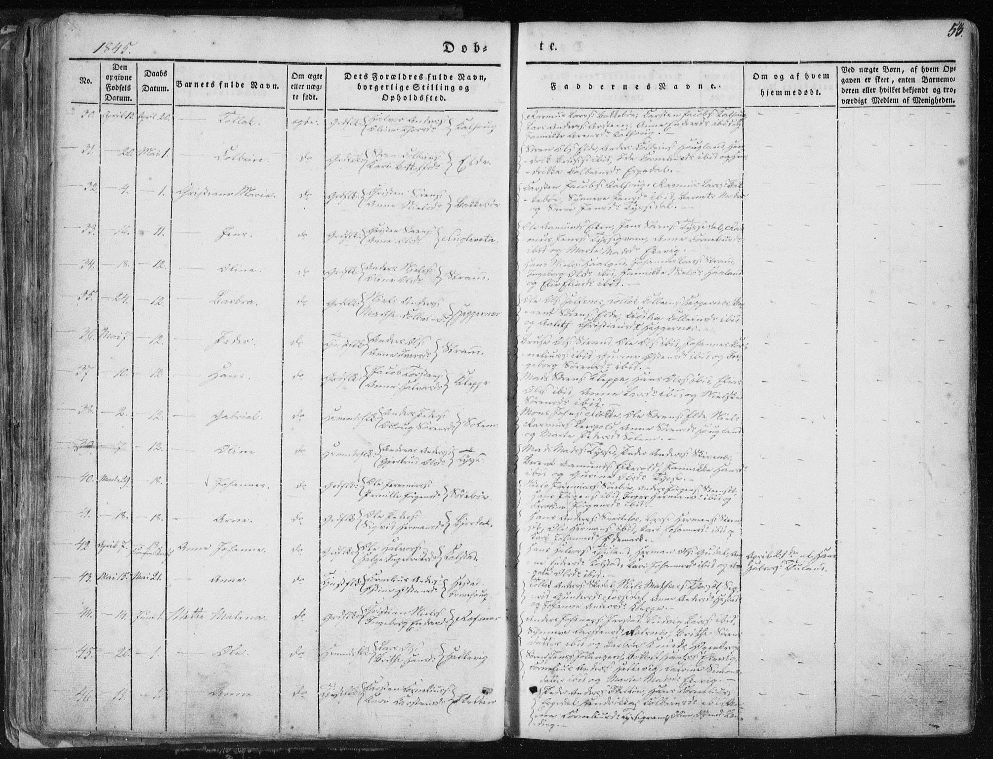 Fjaler sokneprestembete, AV/SAB-A-79801/H/Haa/Haaa/L0006: Parish register (official) no. A 6, 1835-1884, p. 53