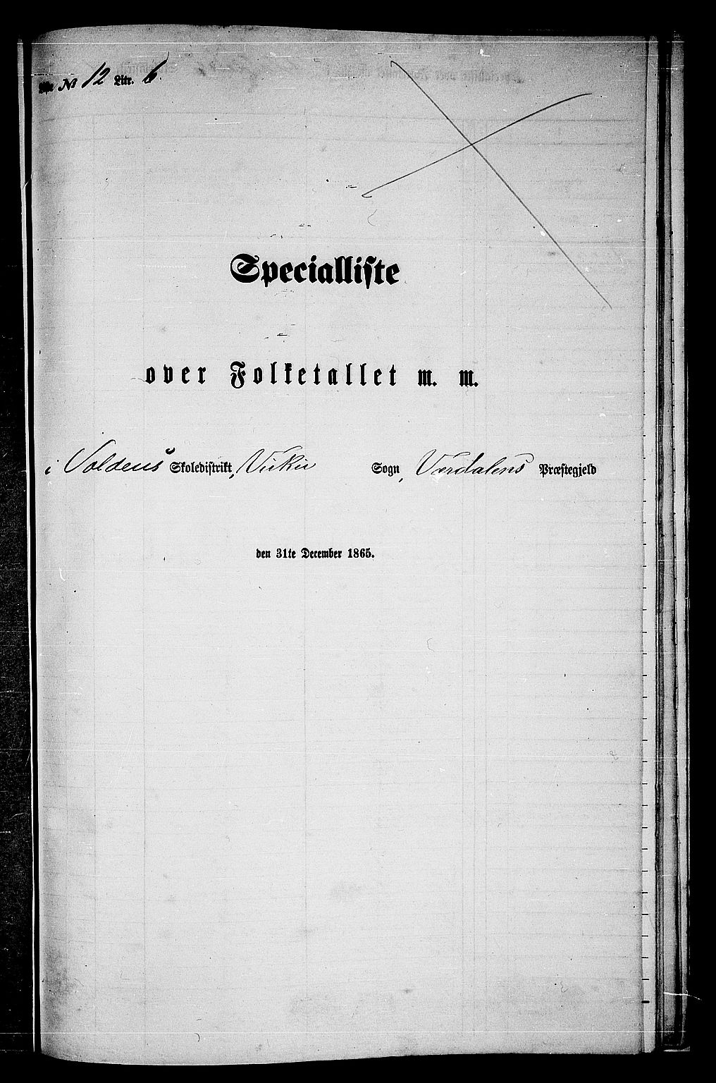 RA, 1865 census for Verdal, 1865, p. 250