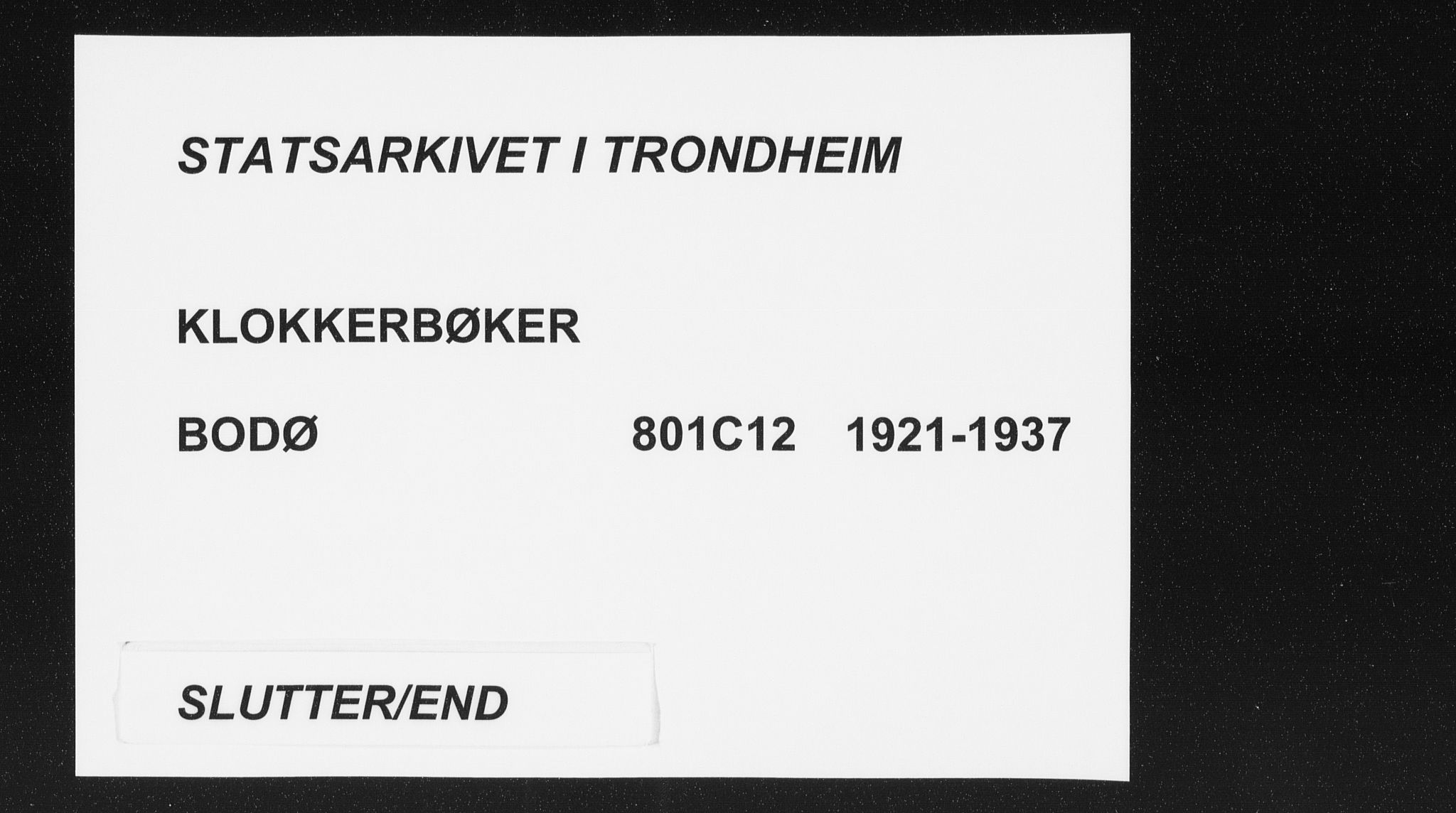 Ministerialprotokoller, klokkerbøker og fødselsregistre - Nordland, AV/SAT-A-1459/801/L0037: Parish register (copy) no. 801C12, 1921-1937