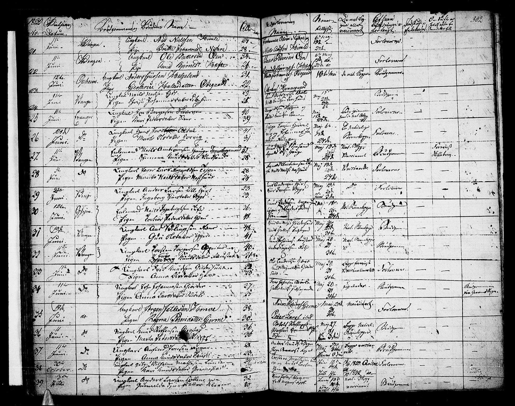 Voss sokneprestembete, SAB/A-79001/H/Haa: Parish register (official) no. A 12, 1823-1837, p. 302