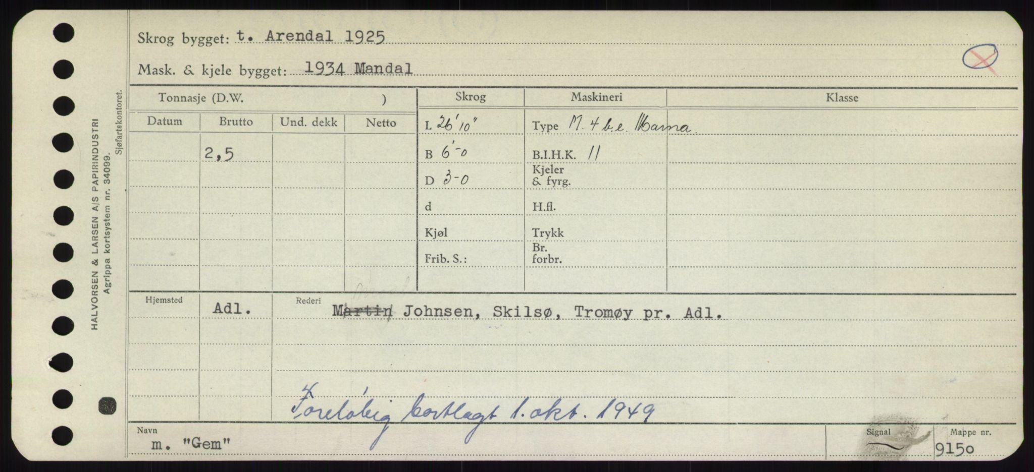 Sjøfartsdirektoratet med forløpere, Skipsmålingen, RA/S-1627/H/Hd/L0012: Fartøy, G-Glø, p. 193