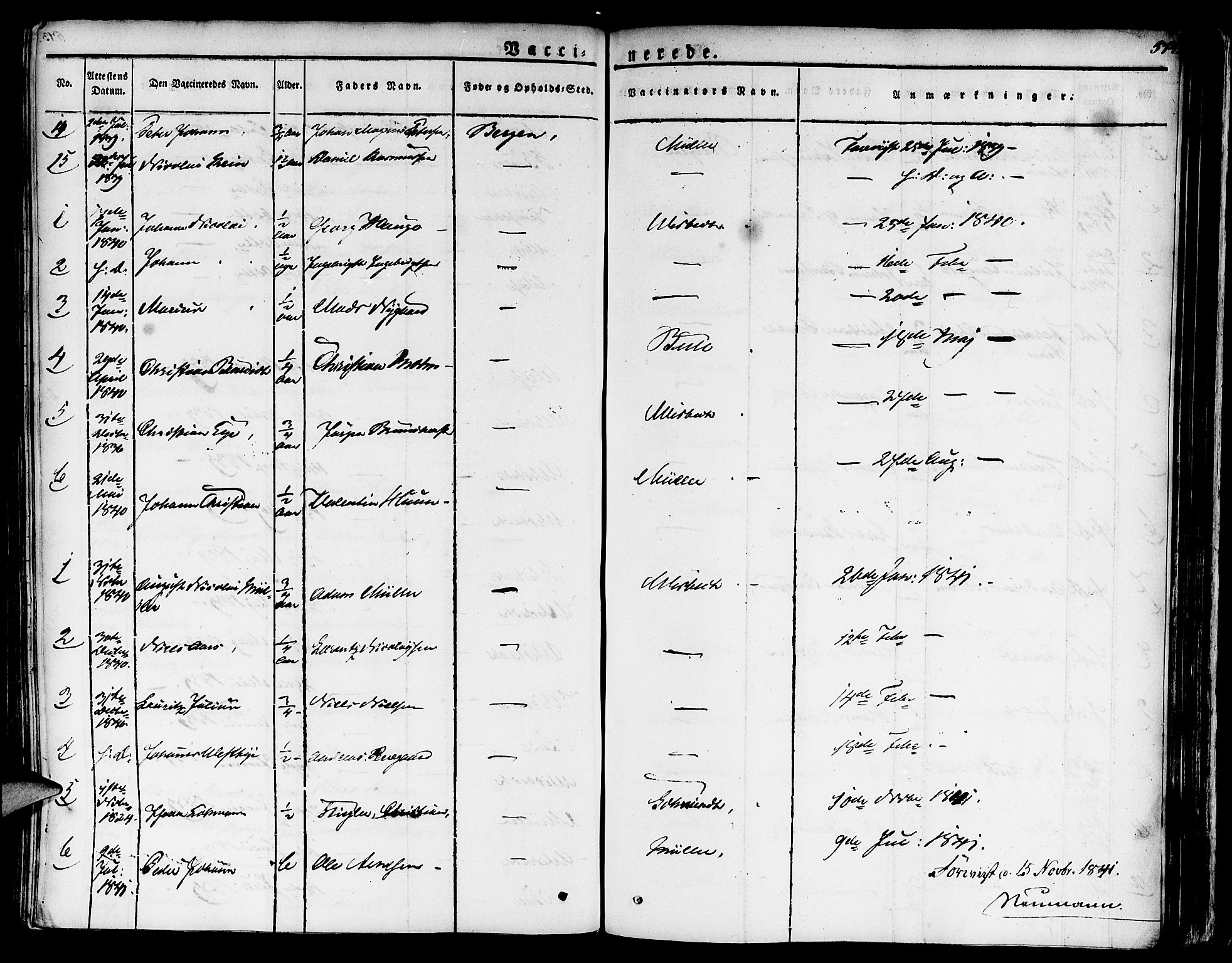 Nykirken Sokneprestembete, SAB/A-77101/H/Haa/L0012: Parish register (official) no. A 12, 1821-1844, p. 574