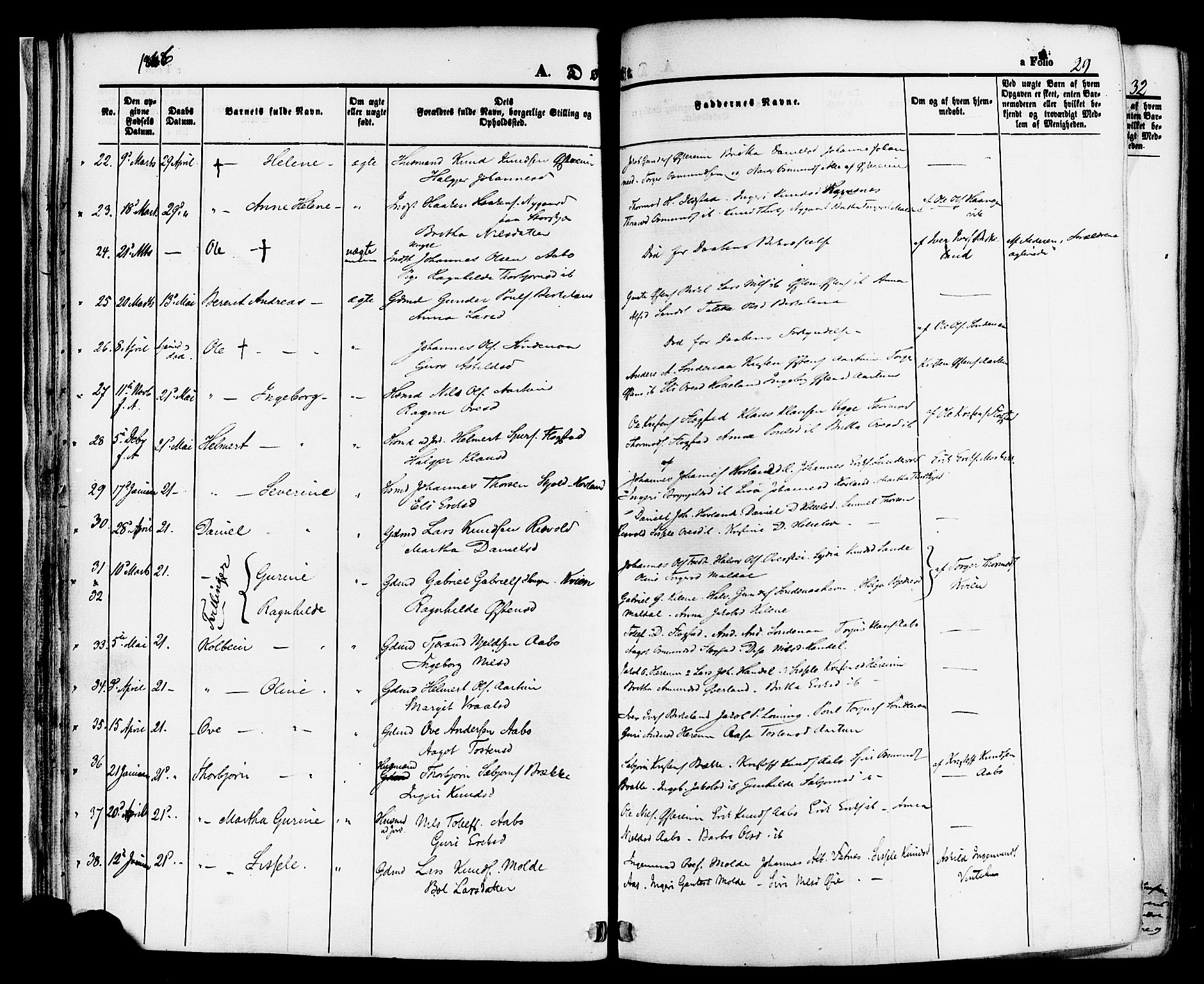 Sand sokneprestkontor, AV/SAST-A-101848/01/III/L0004: Parish register (official) no. A 4, 1859-1880, p. 29