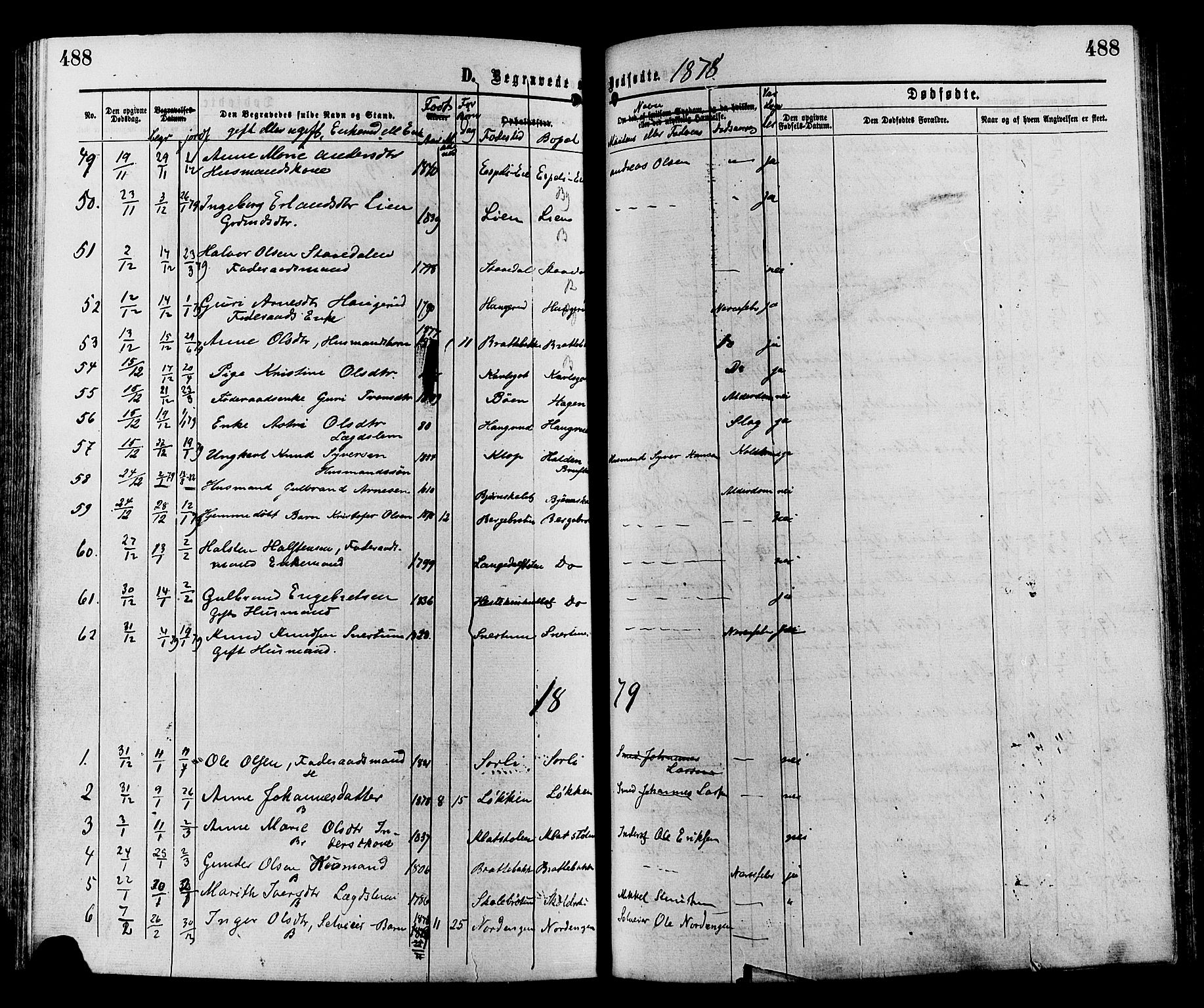 Sør-Aurdal prestekontor, SAH/PREST-128/H/Ha/Haa/L0008: Parish register (official) no. 8, 1877-1885, p. 488