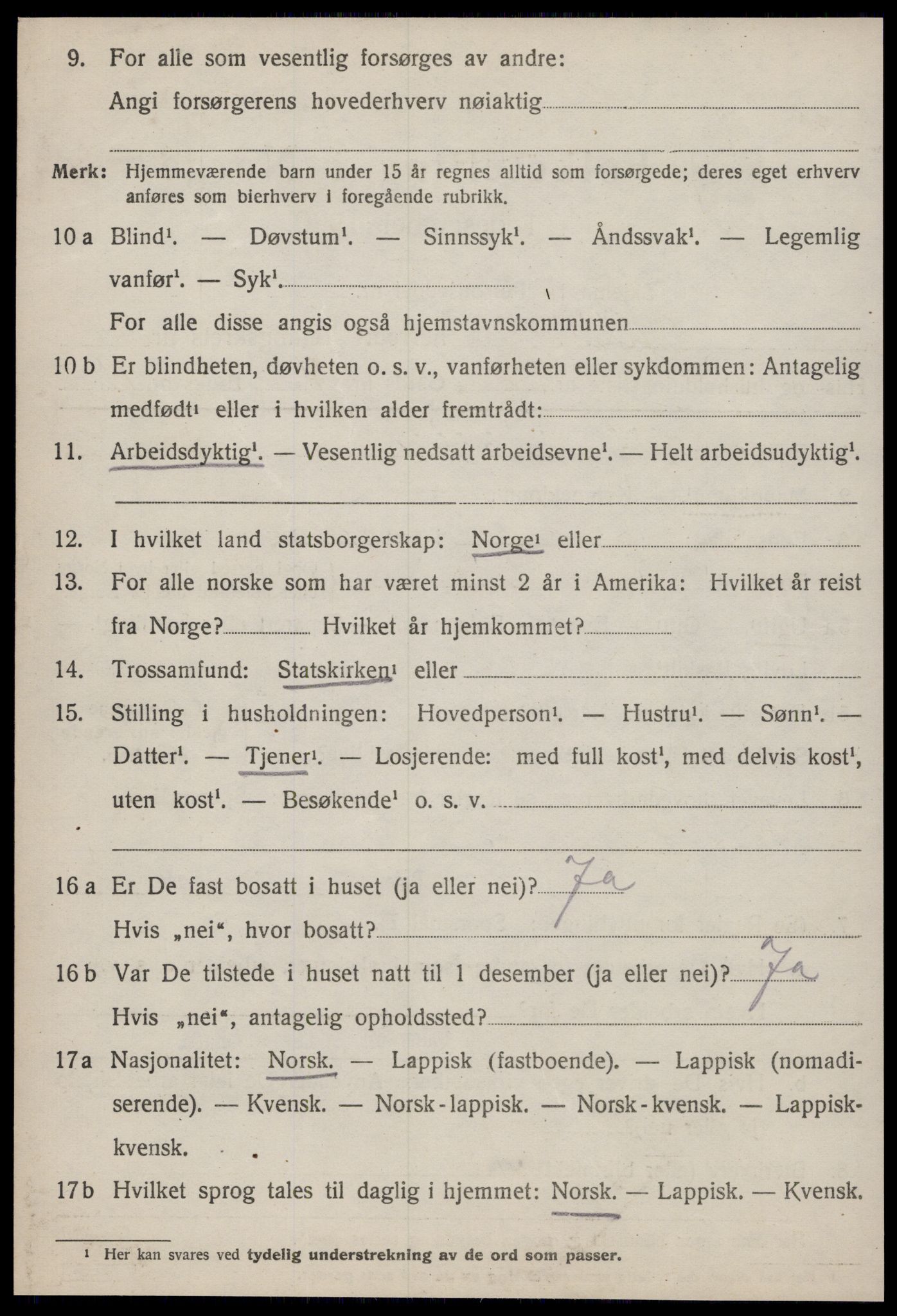 SAT, 1920 census for Strinda, 1920, p. 6023