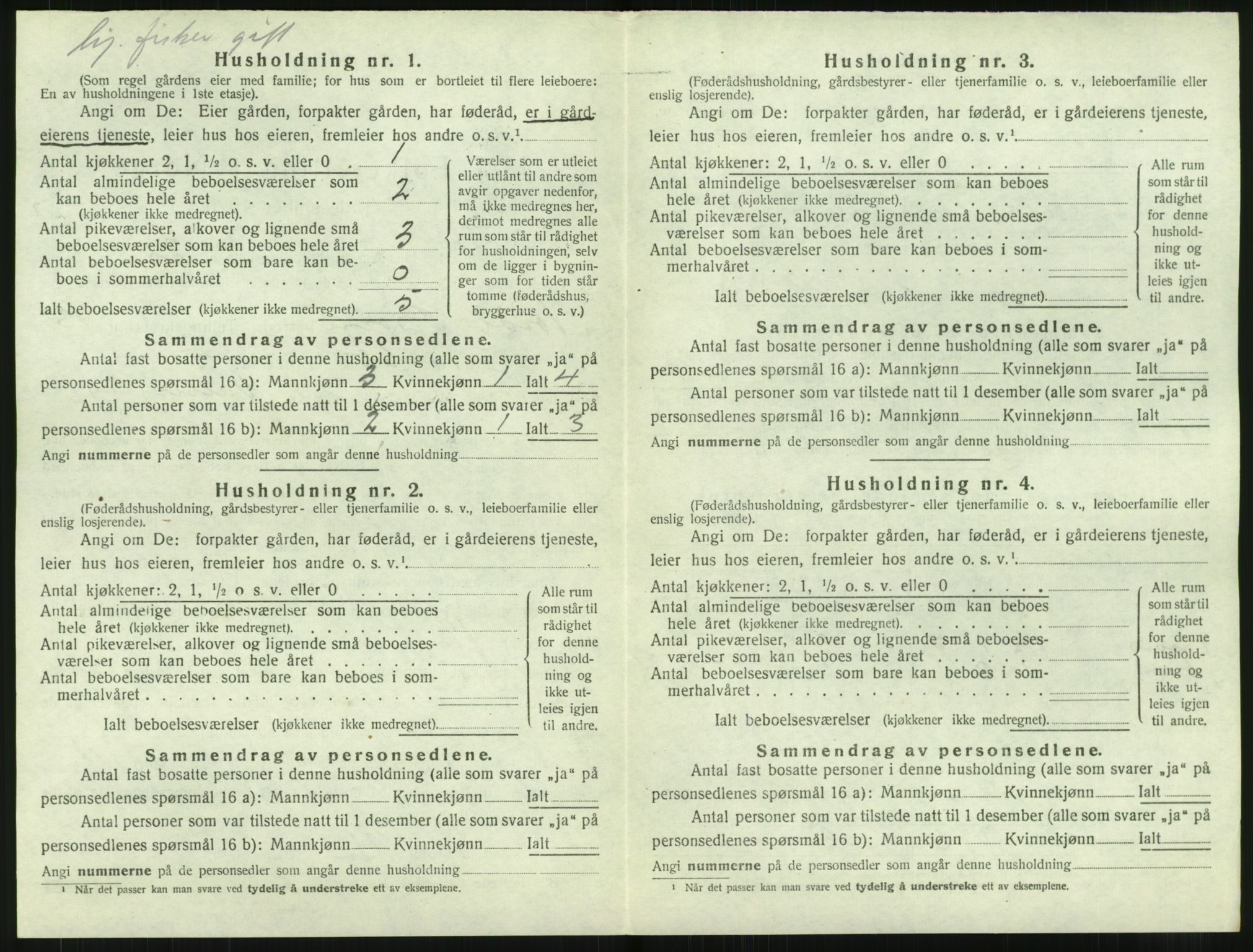 SAT, 1920 census for Borge, 1920, p. 1458